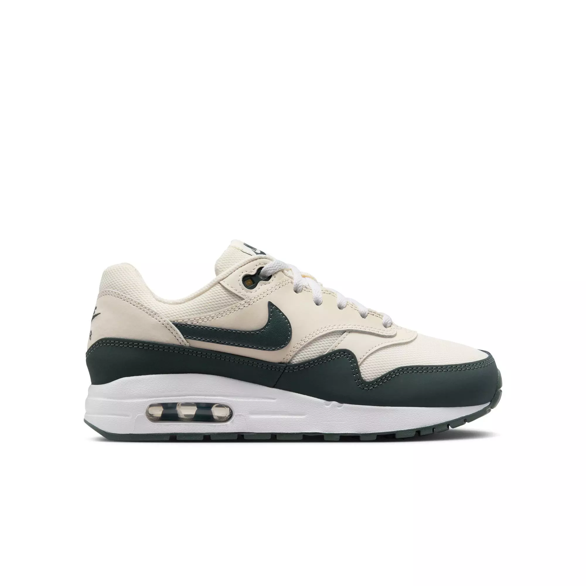 Nike Air Max 1 "Pale Ivory/Vintage Green/White/Bicoastal" Grade School Boys' Shoe - GREY/TAN