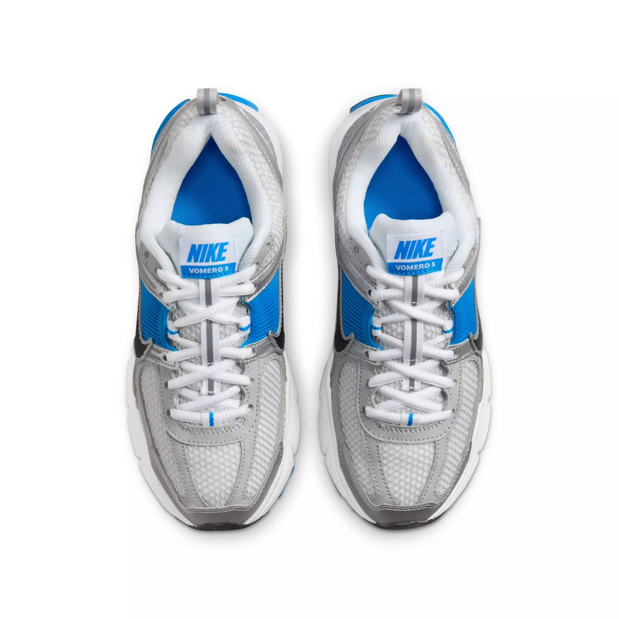 Nike Vomero 5 "White/Black/Pure Platinum/Photo Blue" Grade School Boys' Shoe - WHITE/BLUE