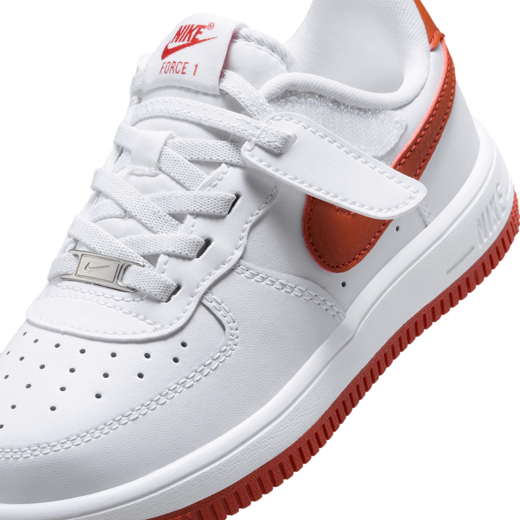 Nike Air Force 1 Low EasyOn Preschool Boys' "White/Dragon Red" Shoe