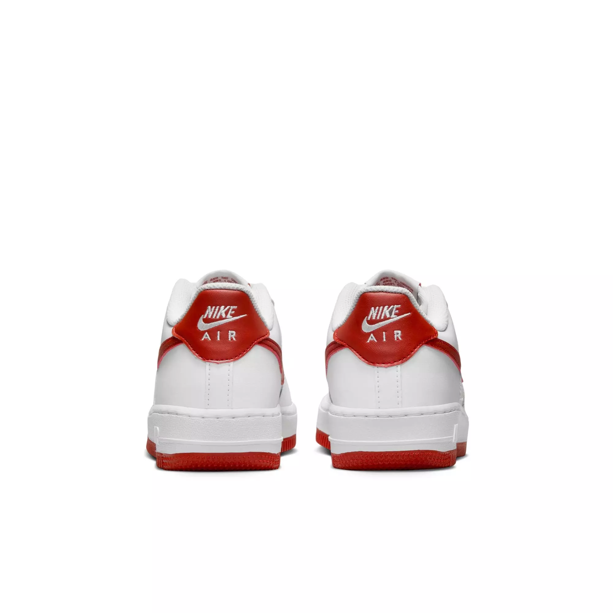 Nike Air Force 1 "White/Dragon Red" Preschool Boys' Shoe - WHITE/RED