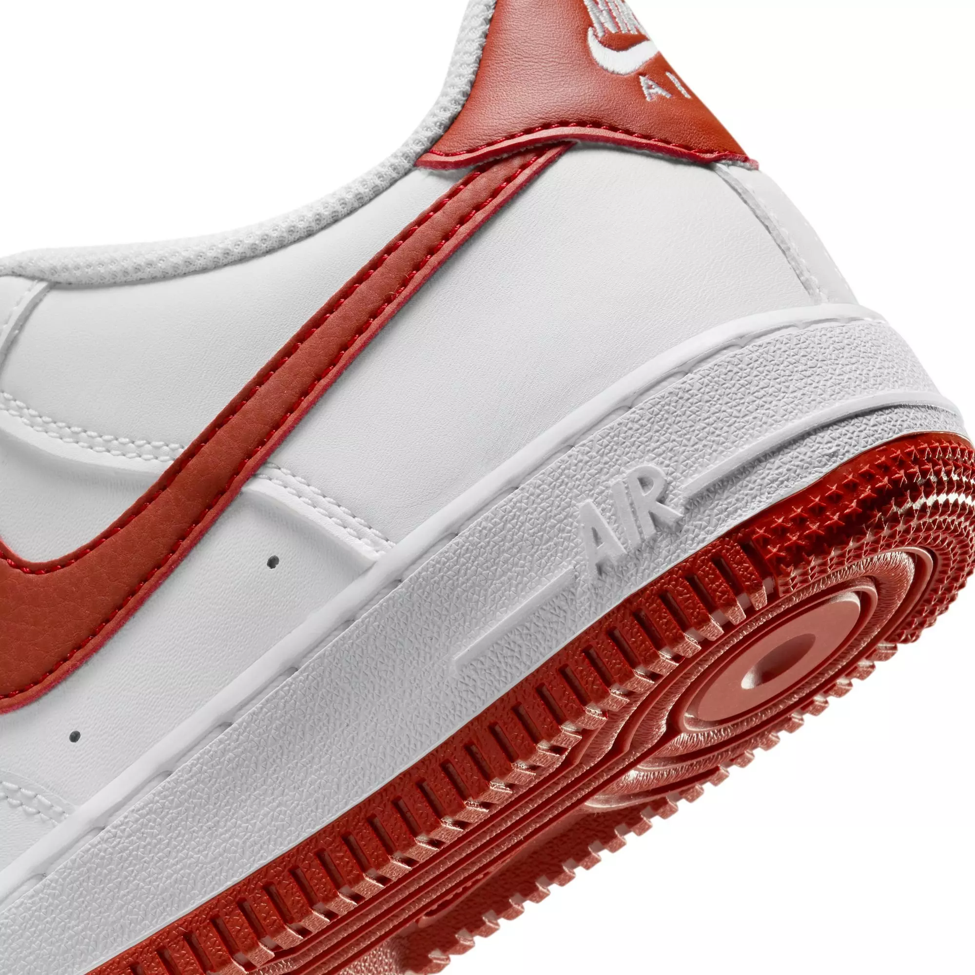 Nike Air Force 1 "White/Dragon Red" Preschool Boys' Shoe - WHITE/RED