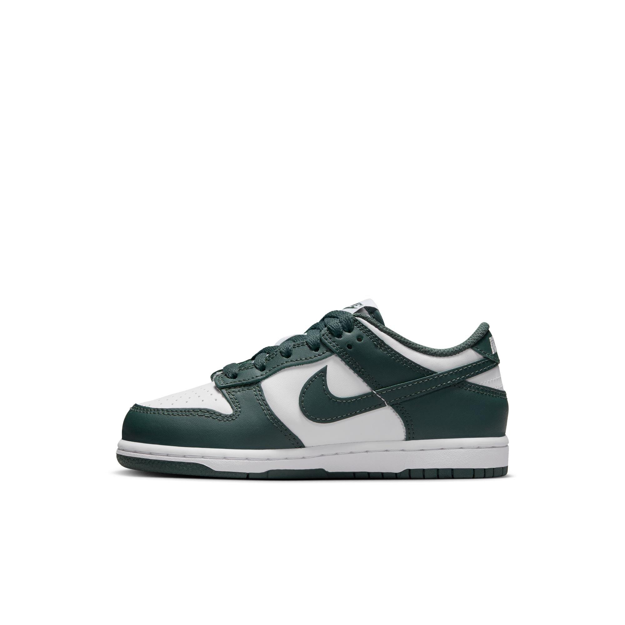 Nike Dunk Low Preschool Boys' "White/Vintage Green" Shoe