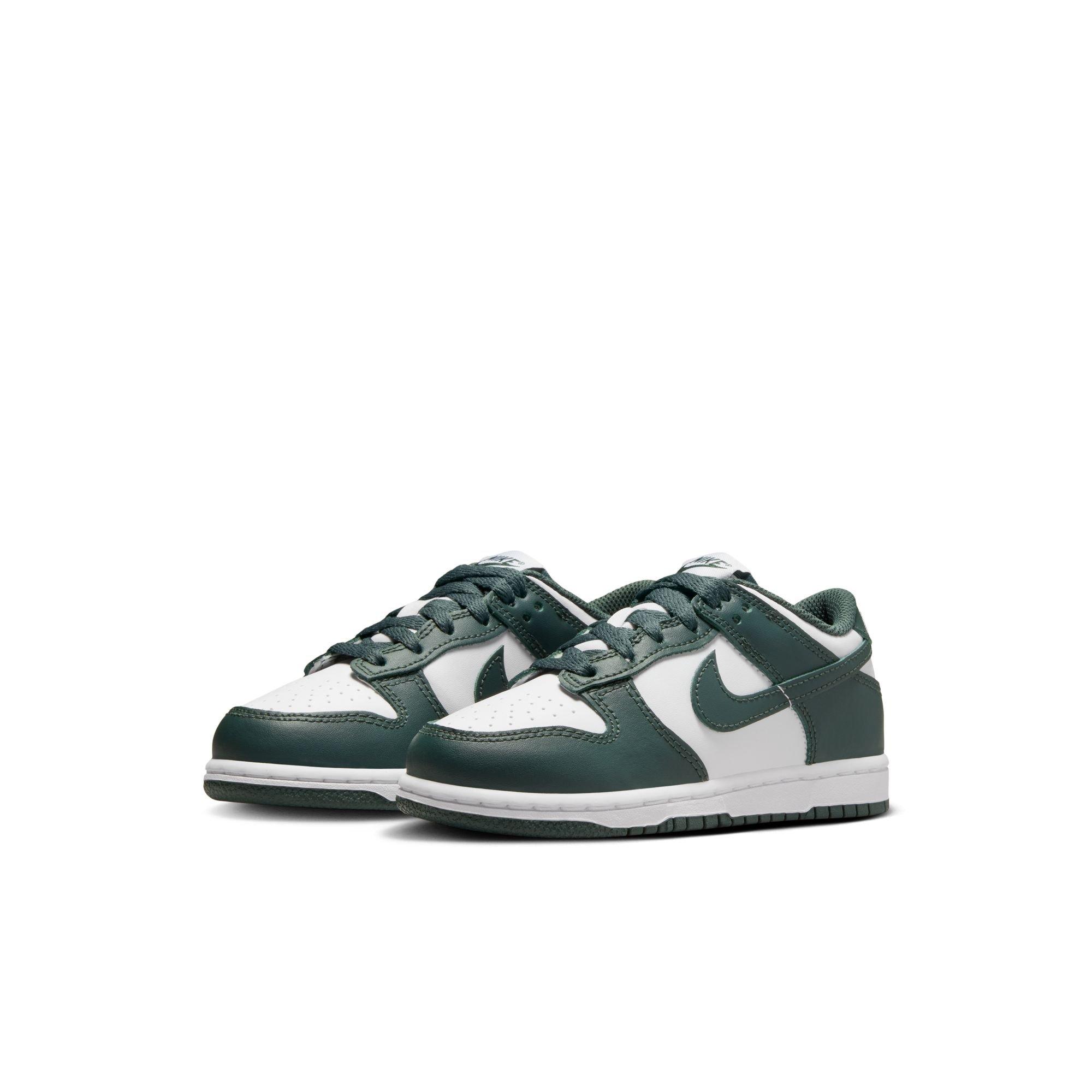 Nike Dunk Low Preschool Boys' "White/Vintage Green" Shoe