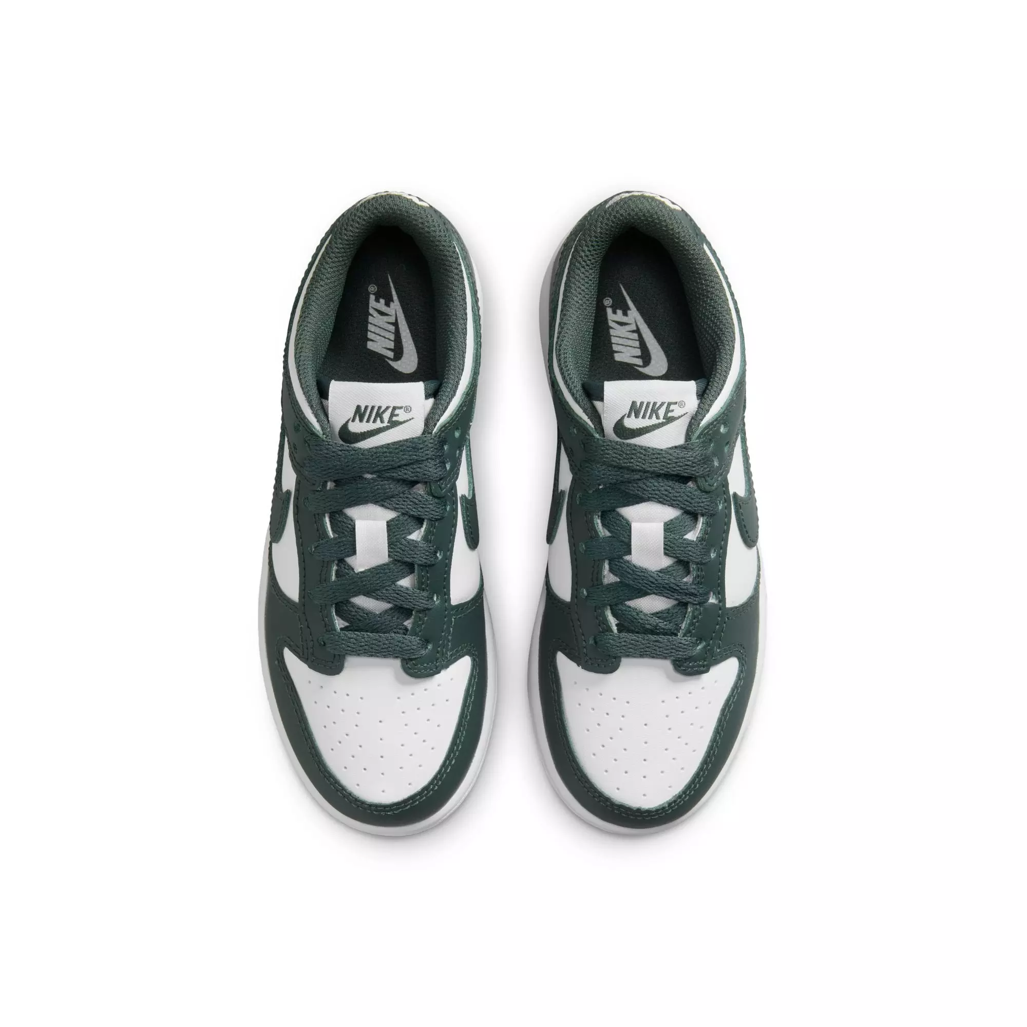 Nike Dunk Low "White/Vintage Green" Preschool Boys' Shoe - WHITE/GREEN