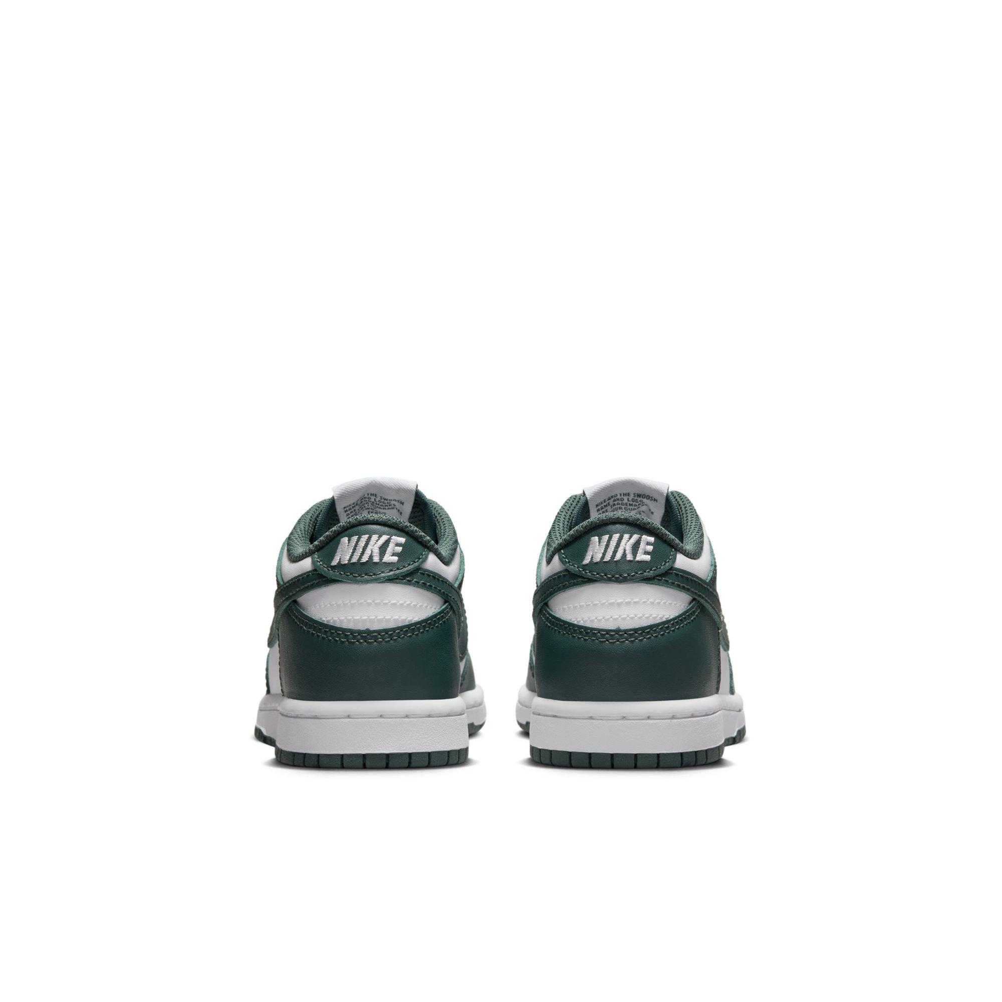 Nike Dunk Low Preschool Boys' "White/Vintage Green" Shoe