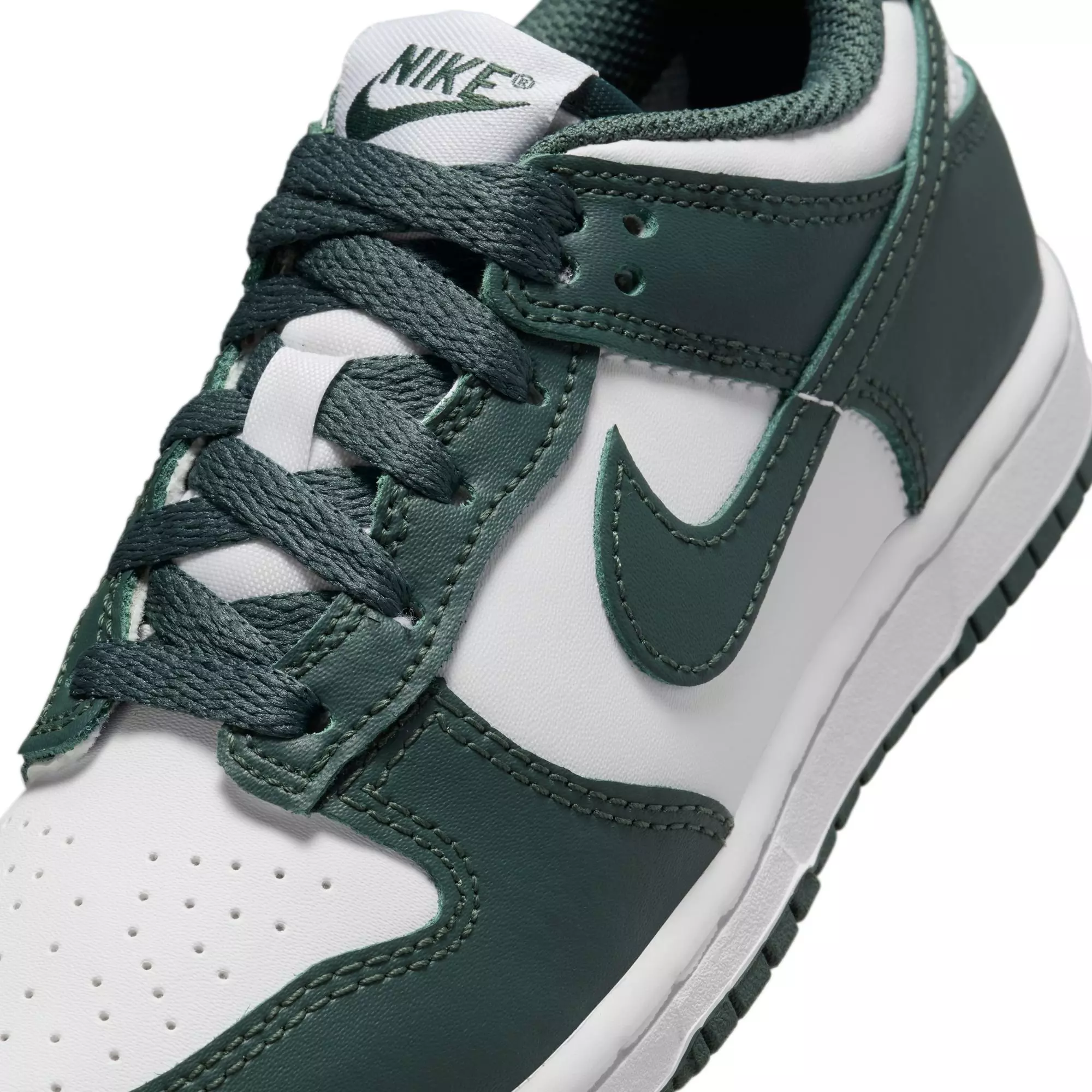 Nike Dunk Low "White/Vintage Green" Preschool Boys' Shoe - WHITE/GREEN