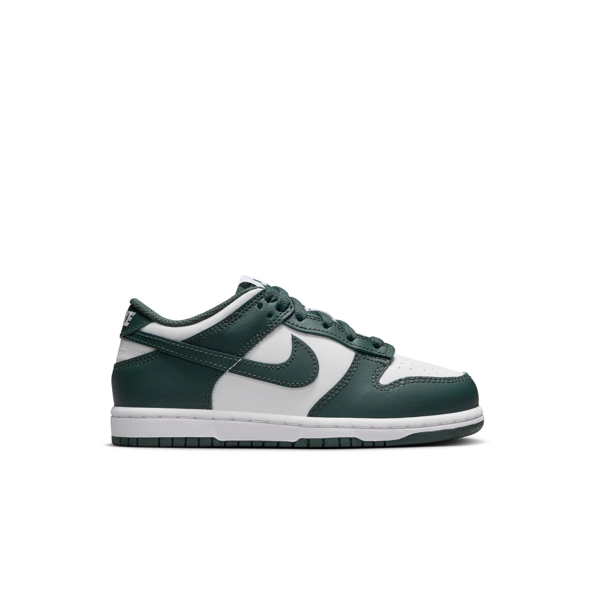 Nike Dunk Low "White/Vintage Green" Preschool Boys' Shoe - WHITE/GREEN