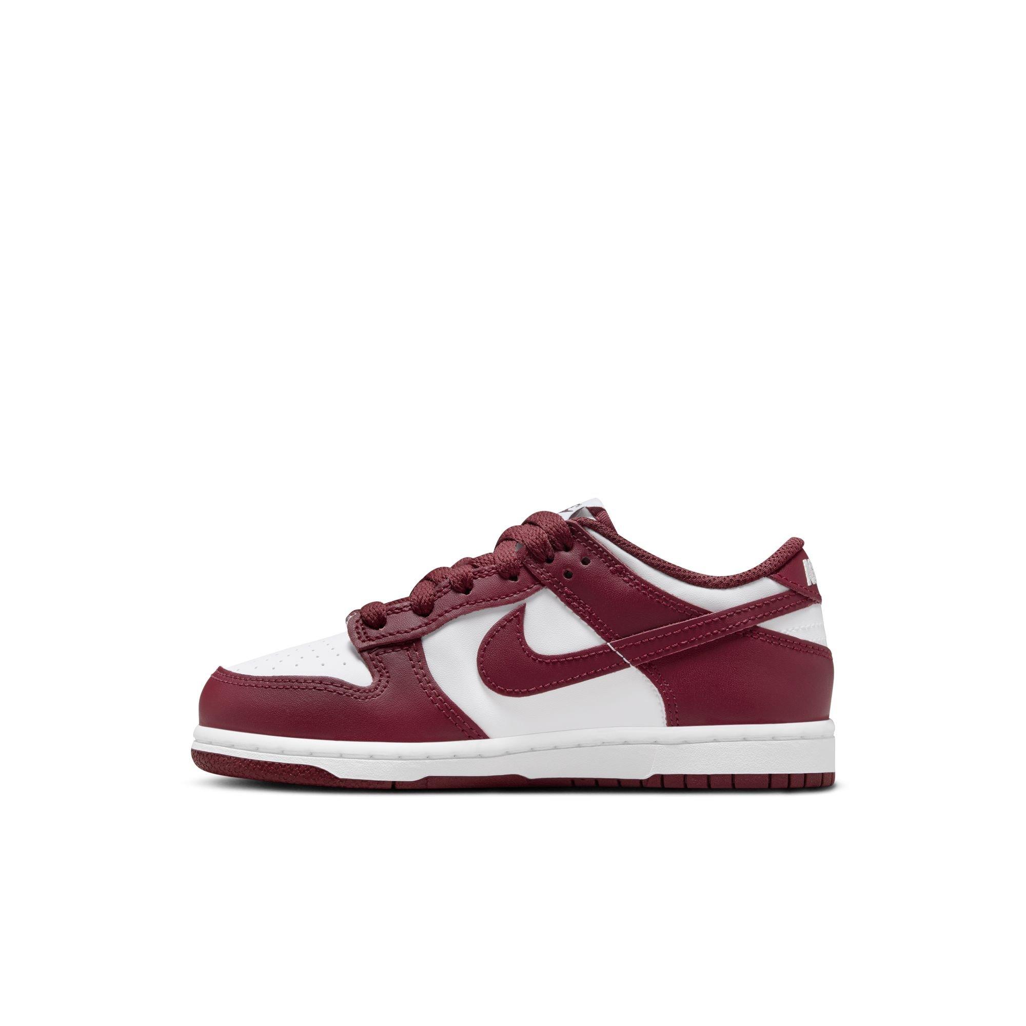 Nike Dunk Low Preschool Boys' "White/Redwood/Gym Red" Shoe