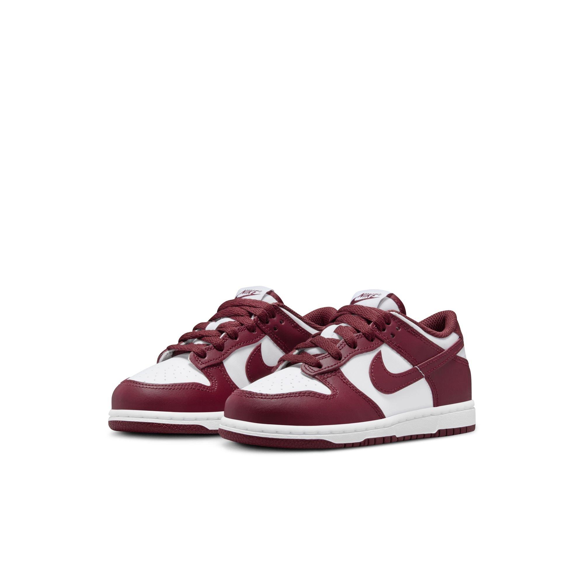 Nike Dunk Low Preschool Boys' "White/Redwood/Gym Red" Shoe