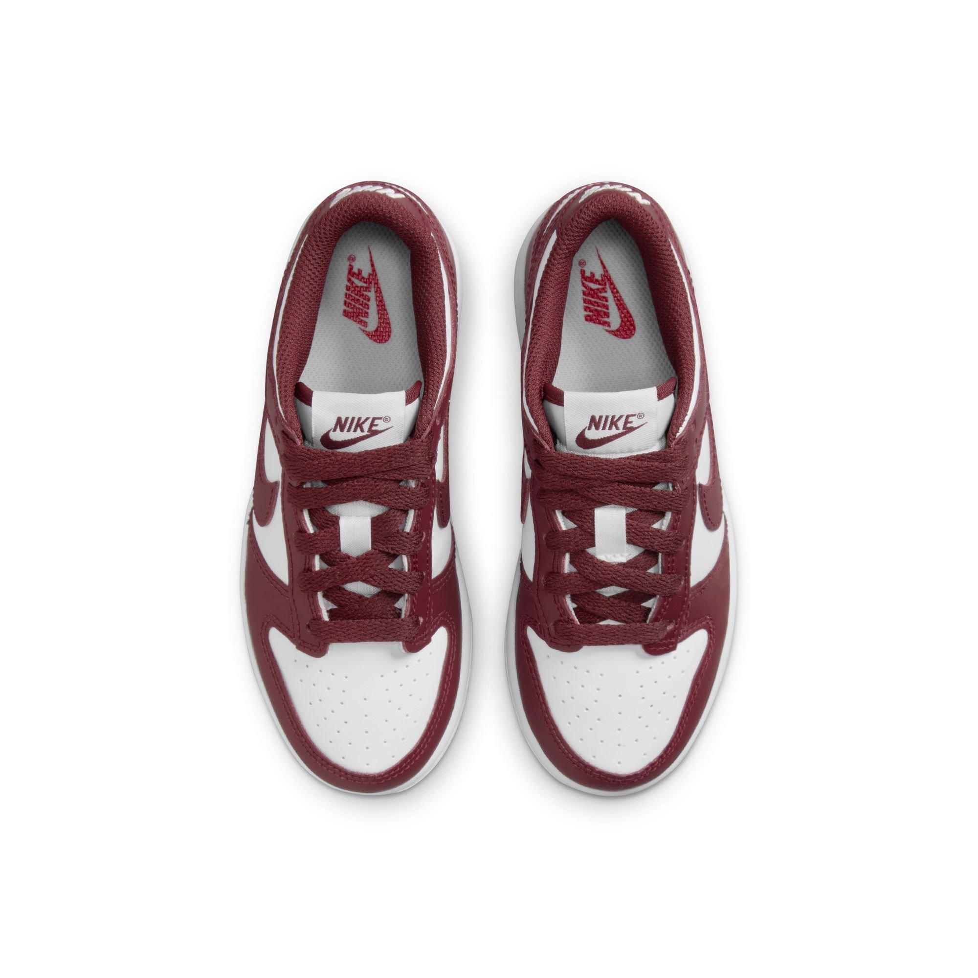 Nike Dunk Low Preschool Boys' "White/Redwood/Gym Red" Shoe