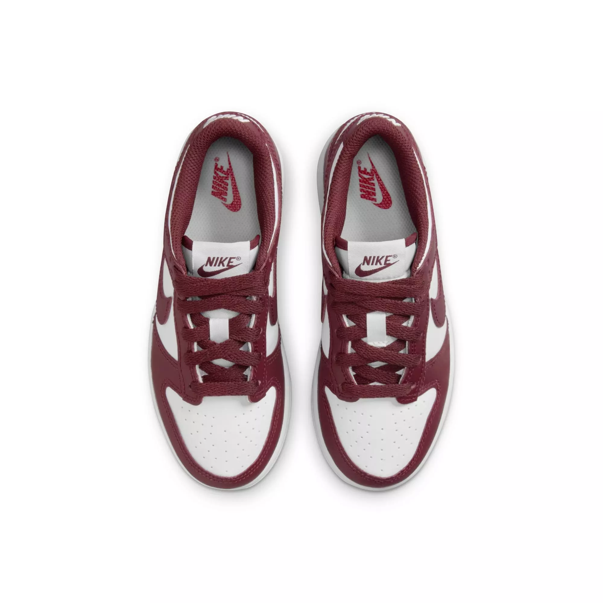 Nike Dunk Low "White/Redwood/Gym Red" Preschool Boys' Shoe - WHITE/RED