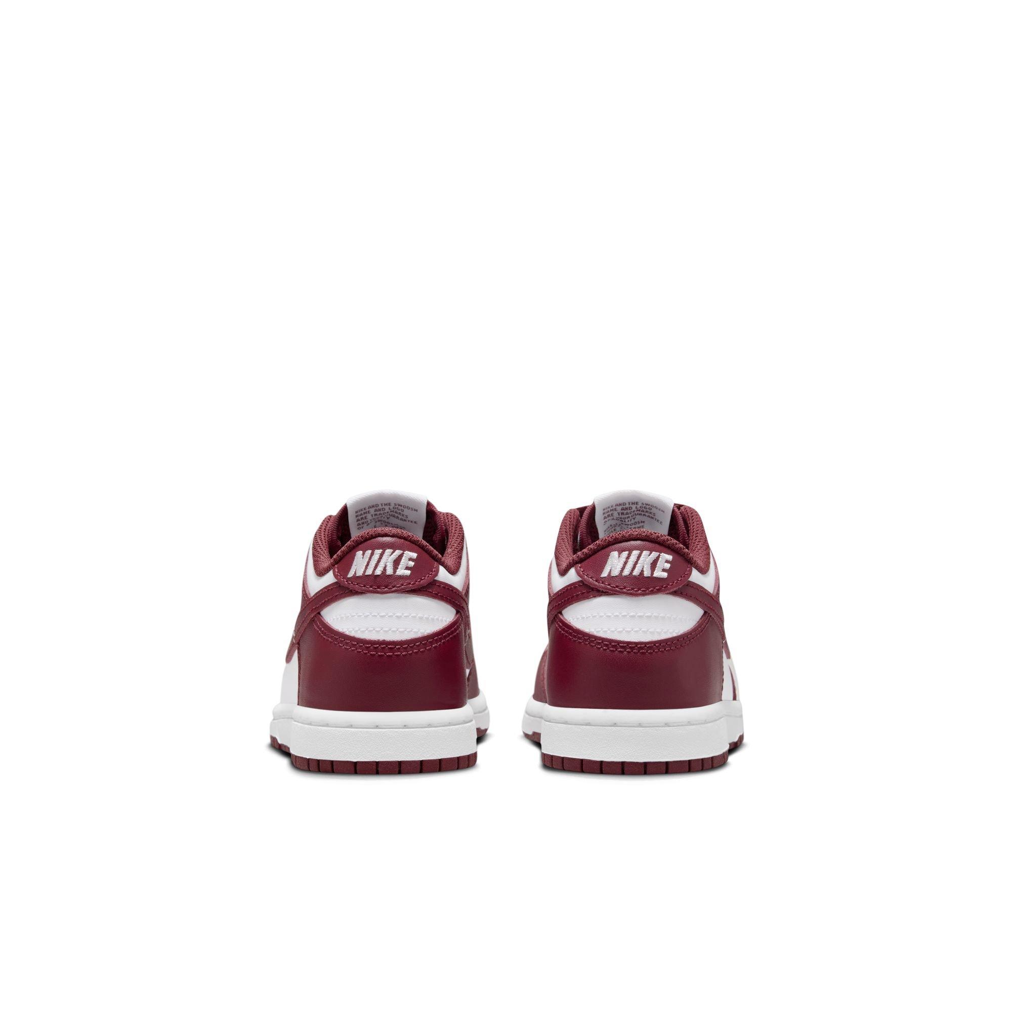 Nike Dunk Low Preschool Boys' "White/Redwood/Gym Red" Shoe