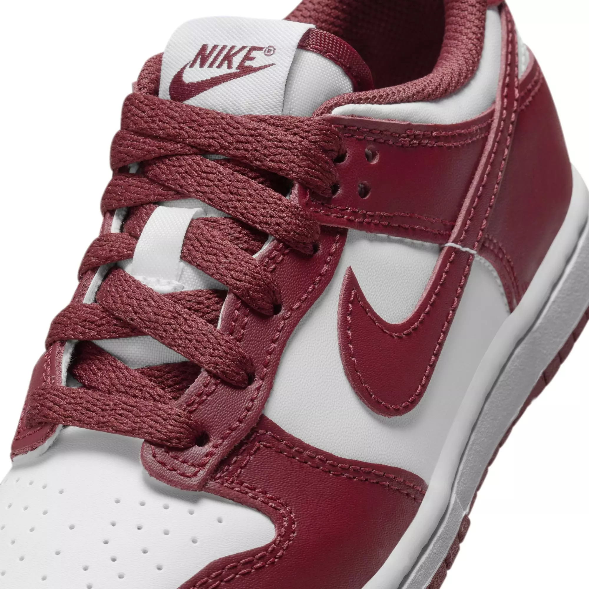 Nike Dunk Low "White/Redwood/Gym Red" Preschool Boys' Shoe - WHITE/RED