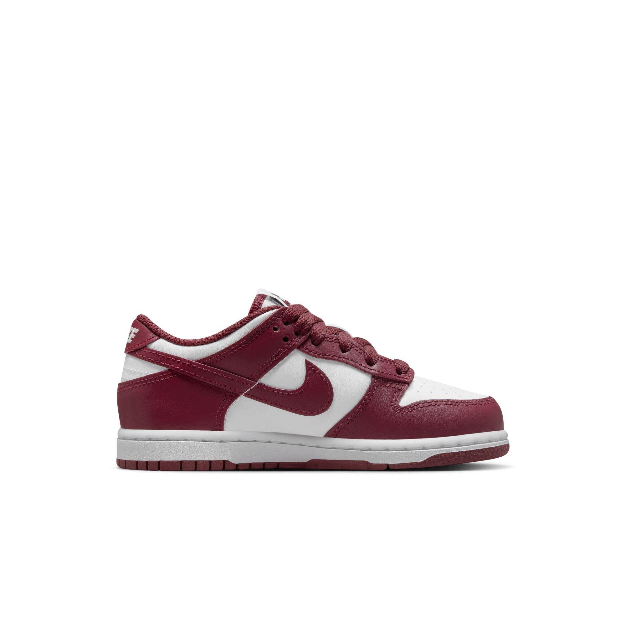 Nike Dunk Low Preschool Boys' "White/Redwood/Gym Red" Shoe