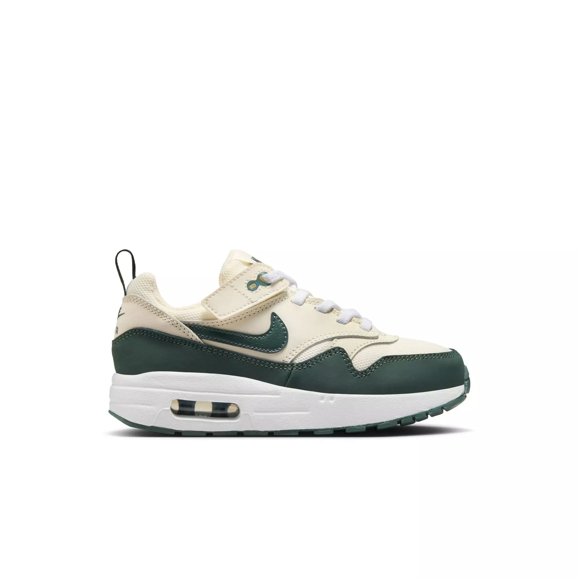 Nike Air Max 1 EasyOn "Pale Ivory/Vintage Green/White/Bicoastal" Preschool Boys' Shoe - GREEN/TAN