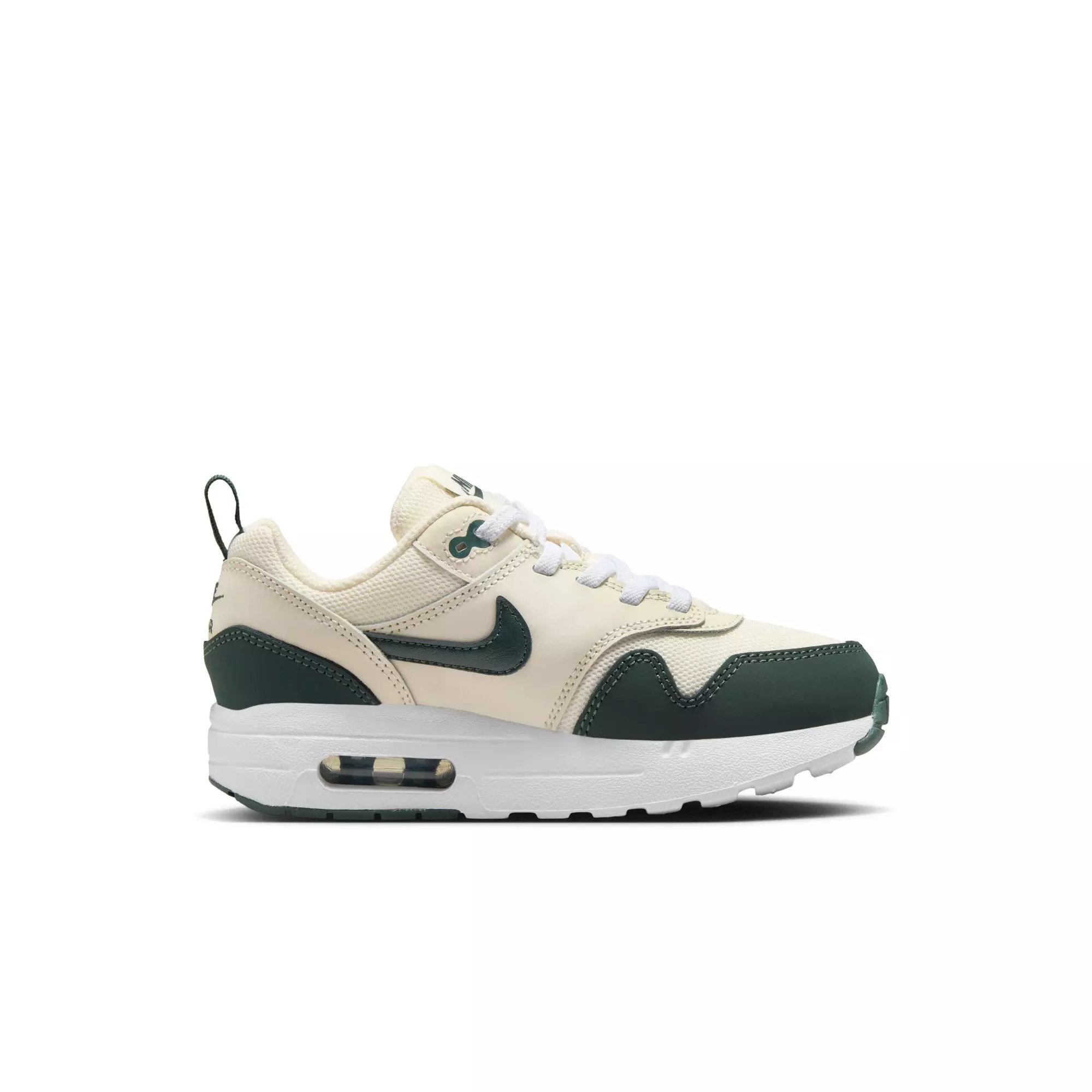 Nike Air Max 1 EasyOn "Pale Ivory/Vintage Green/White/Bicoastal" Preschool Boys' Shoe - GREEN/TAN