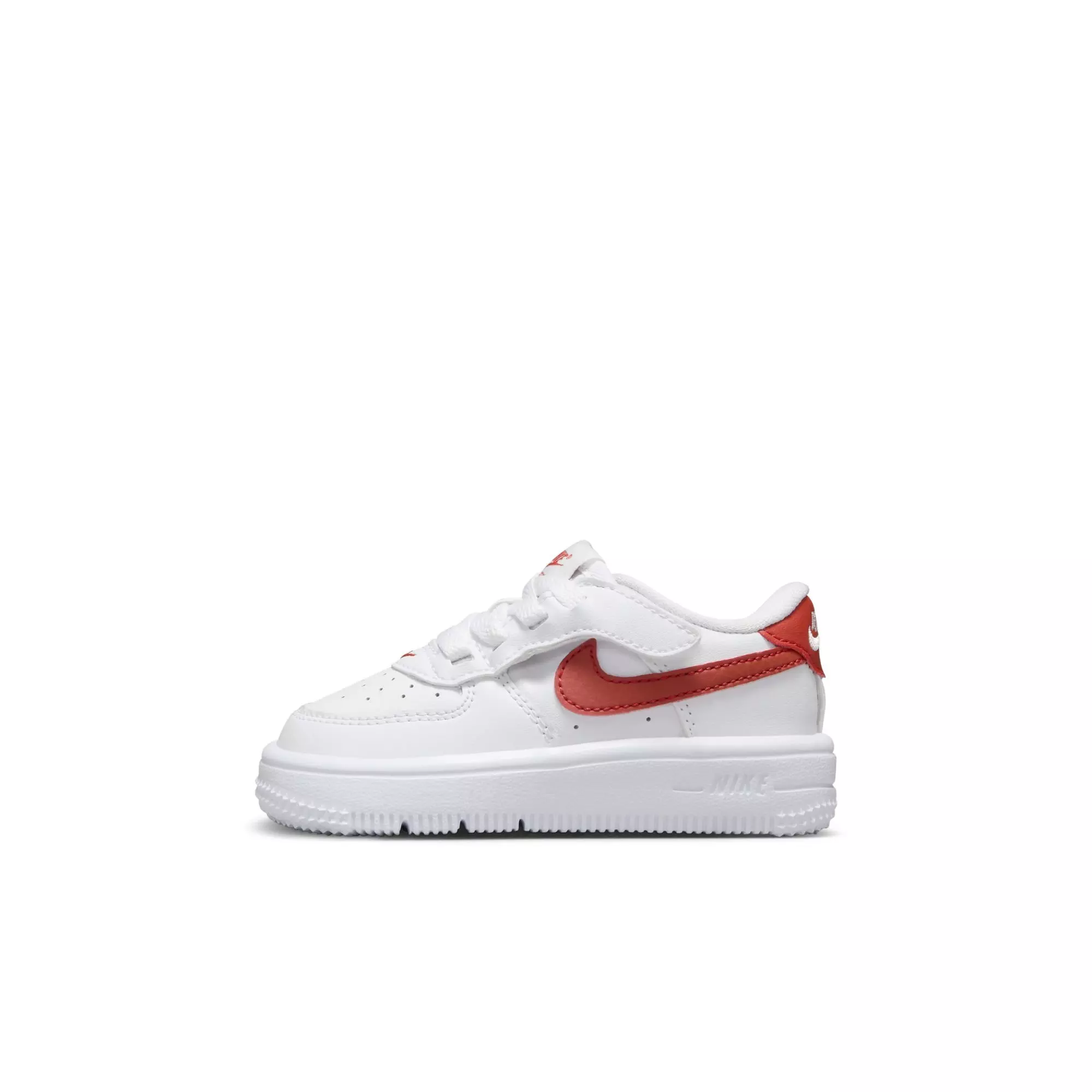 Nike Air Force 1 Low EasyOn "White/Dragon Red" Toddler Boys' Shoe - WHITE/RED