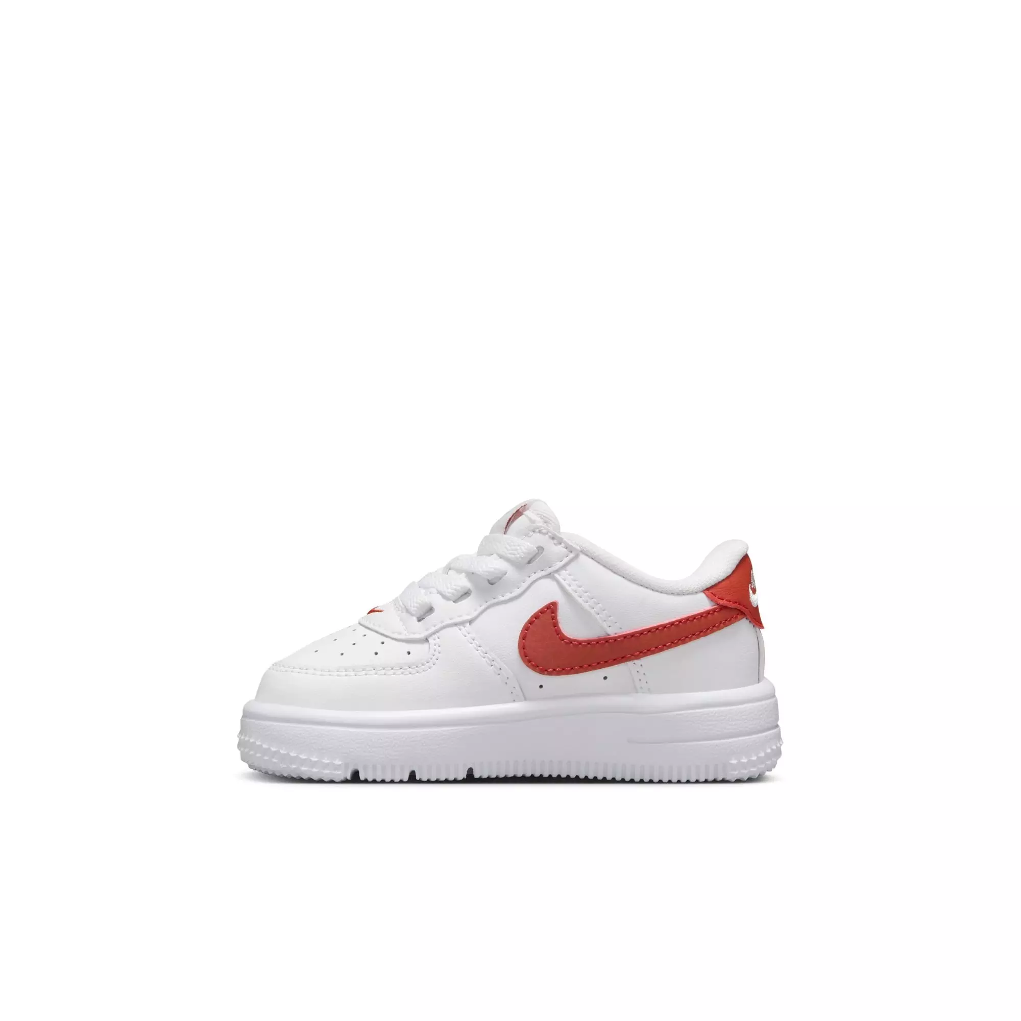 Nike Air Force 1 Low EasyOn "White/Dragon Red" Toddler Boys' Shoe - WHITE/RED