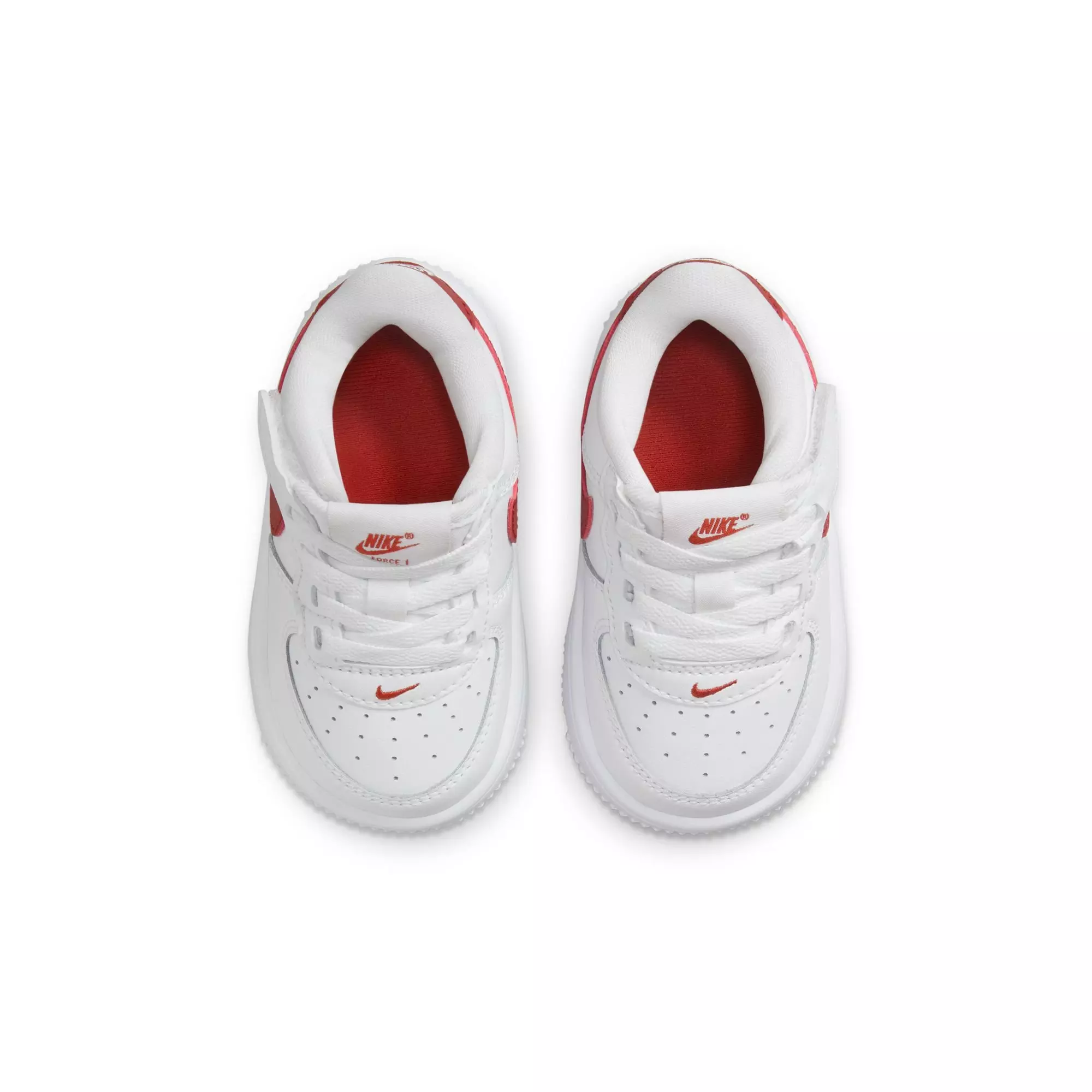Nike Air Force 1 Low EasyOn "White/Dragon Red" Toddler Boys' Shoe - WHITE/RED