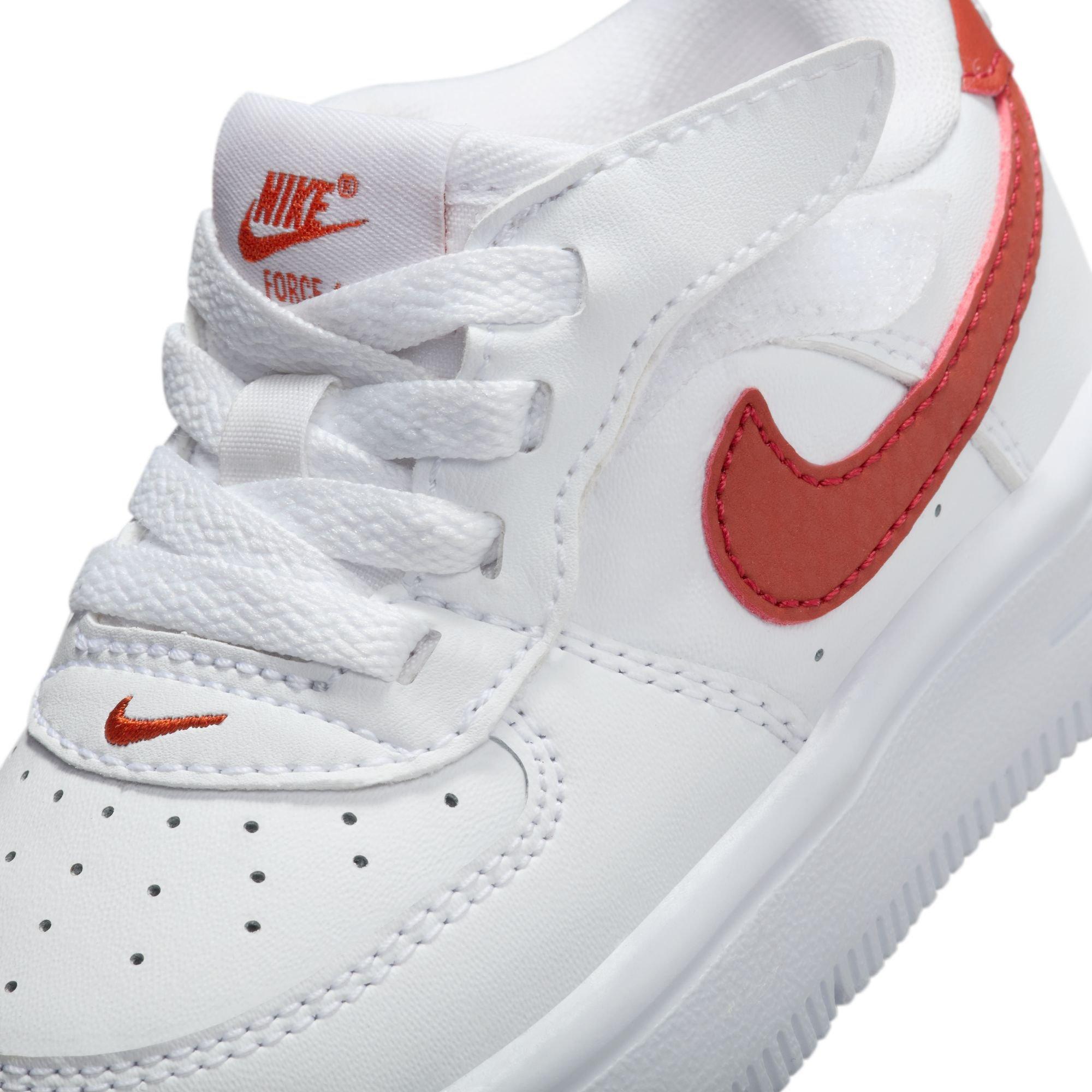 Nike Air Force 1 Low EasyOn Toddler Boys' "White/Dragon Red" Shoe