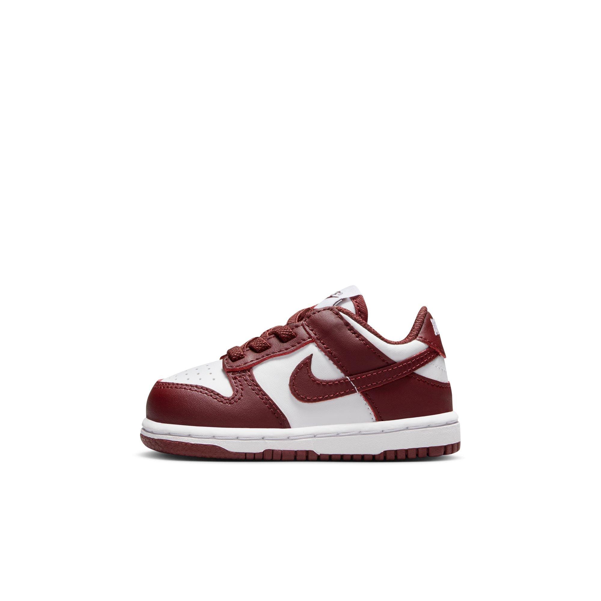 Nike Dunk Low Toddler Boys' "White/Redwood/Gym Red" Shoe