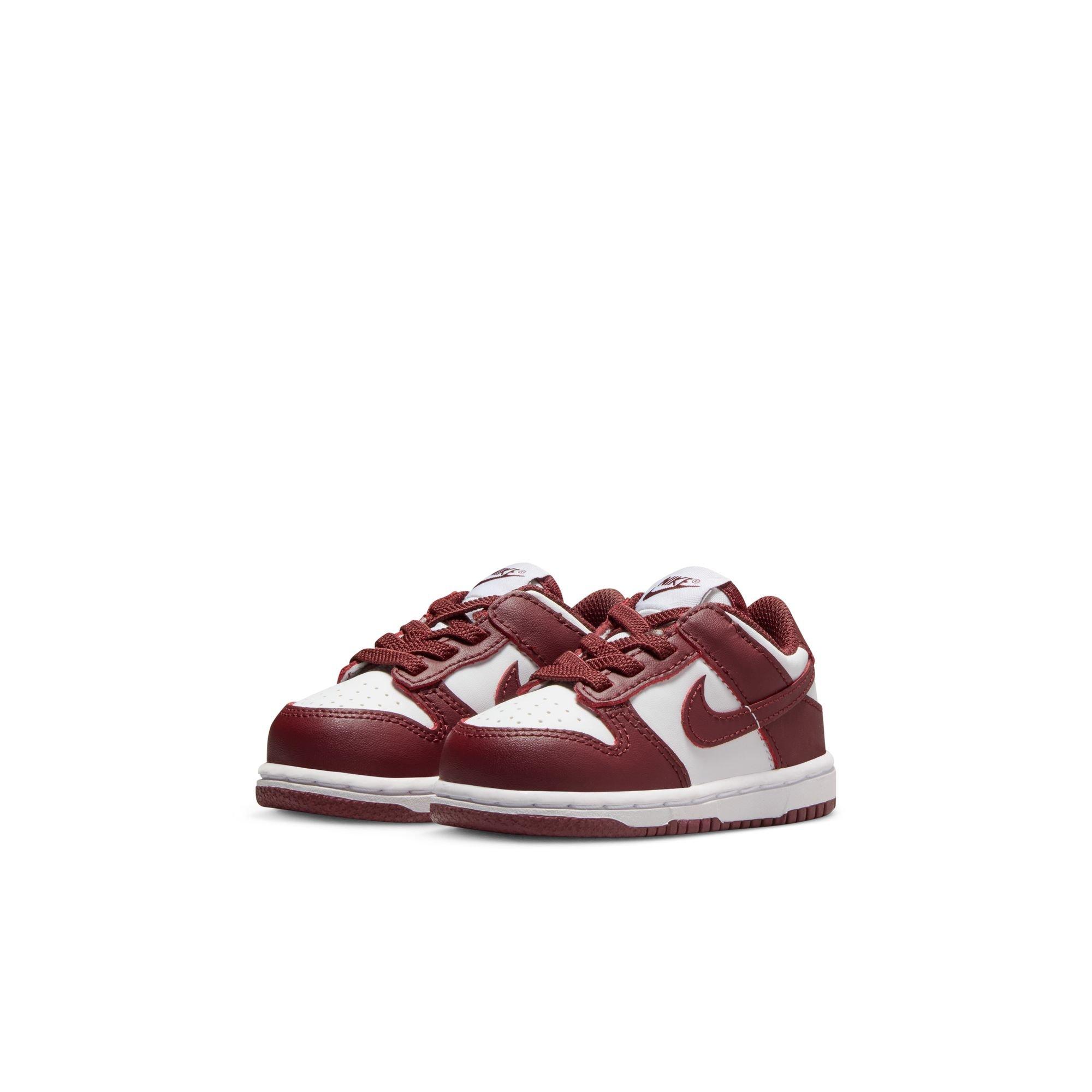 Nike Dunk Low Toddler Boys' "White/Redwood/Gym Red" Shoe