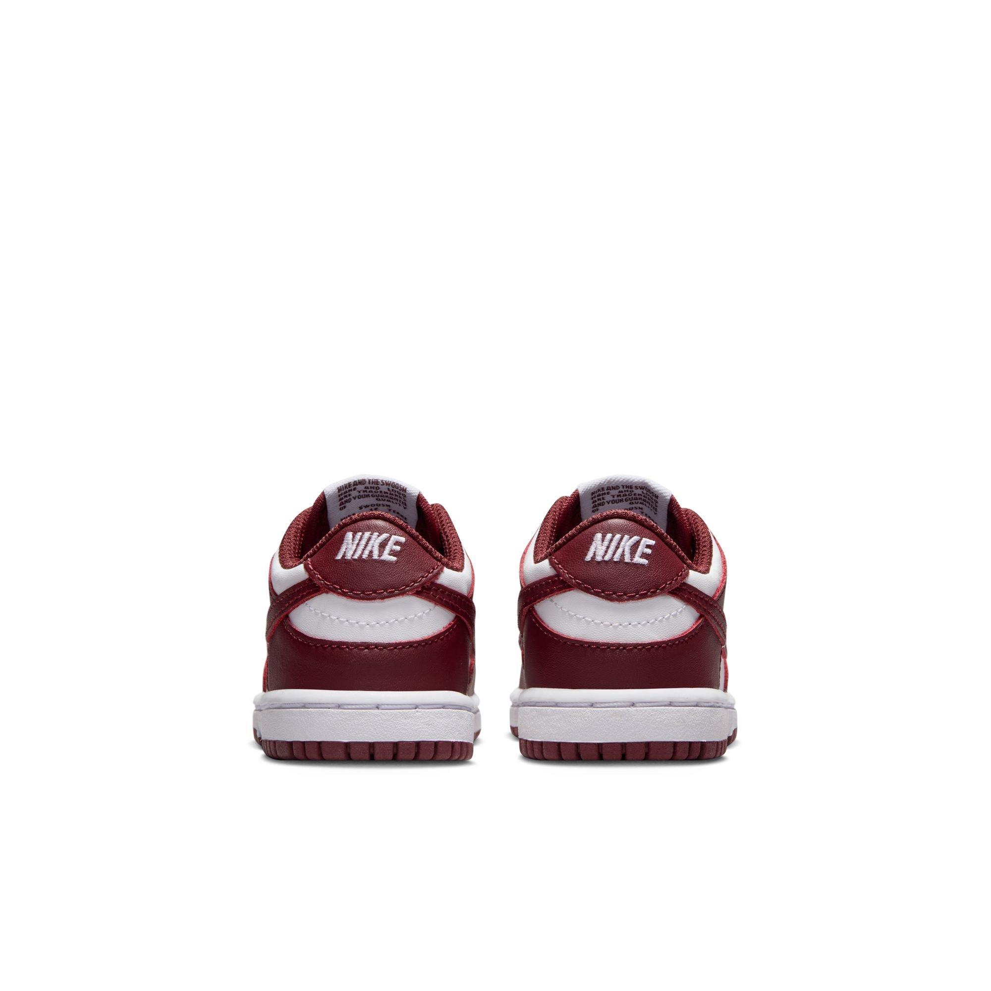 Nike Dunk Low Toddler Boys' "White/Redwood/Gym Red" Shoe