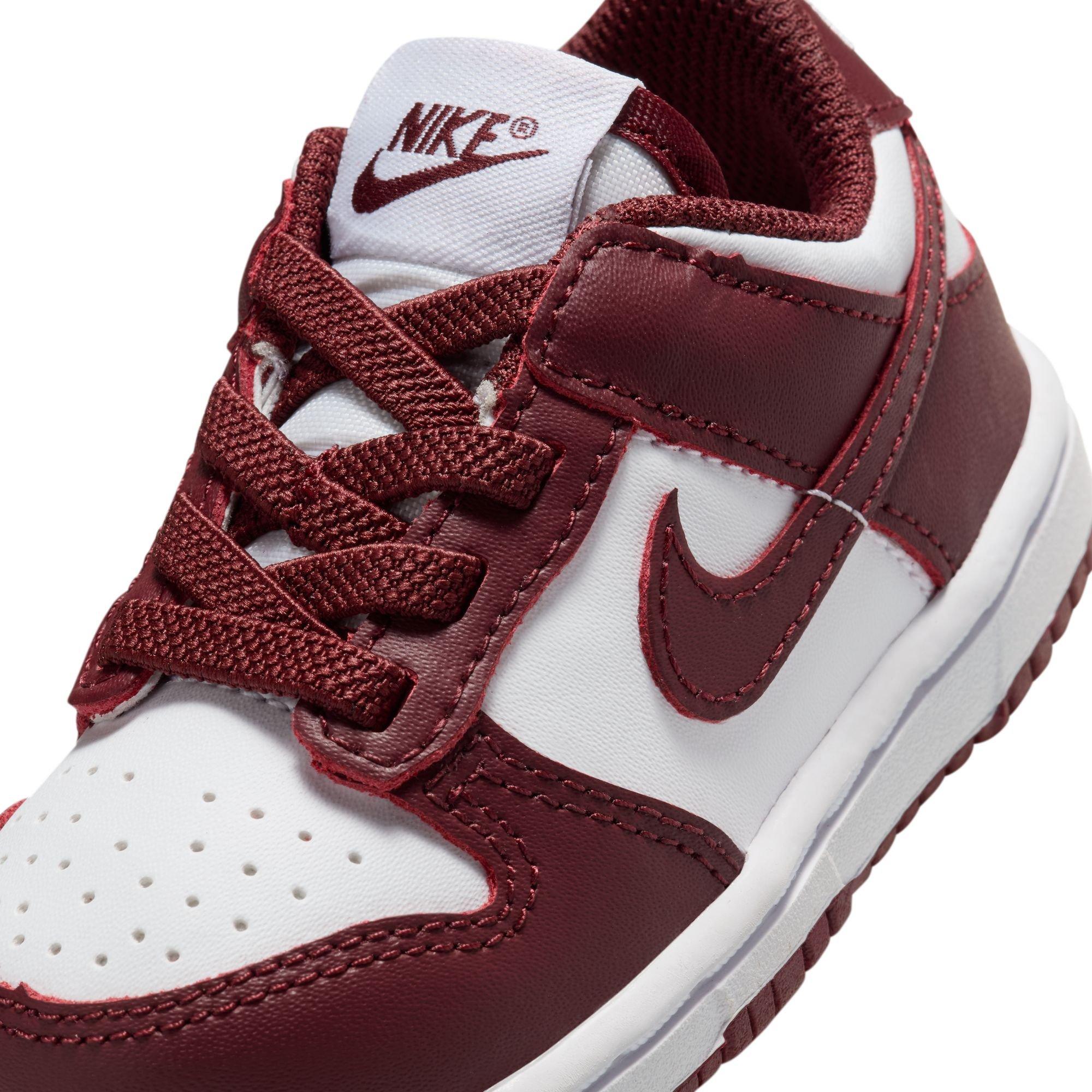 Nike Dunk Low Toddler Boys' "White/Redwood/Gym Red" Shoe