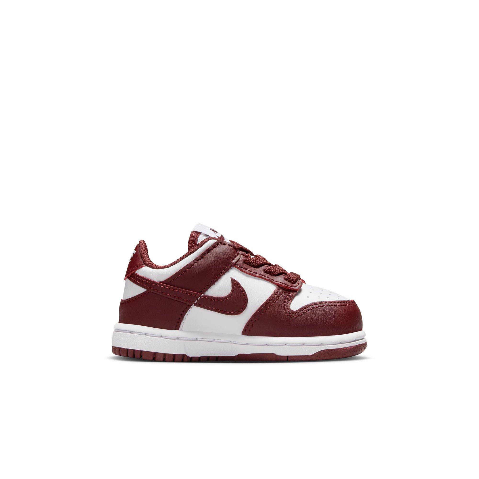 Nike Dunk Low Toddler Boys' "White/Redwood/Gym Red" Shoe