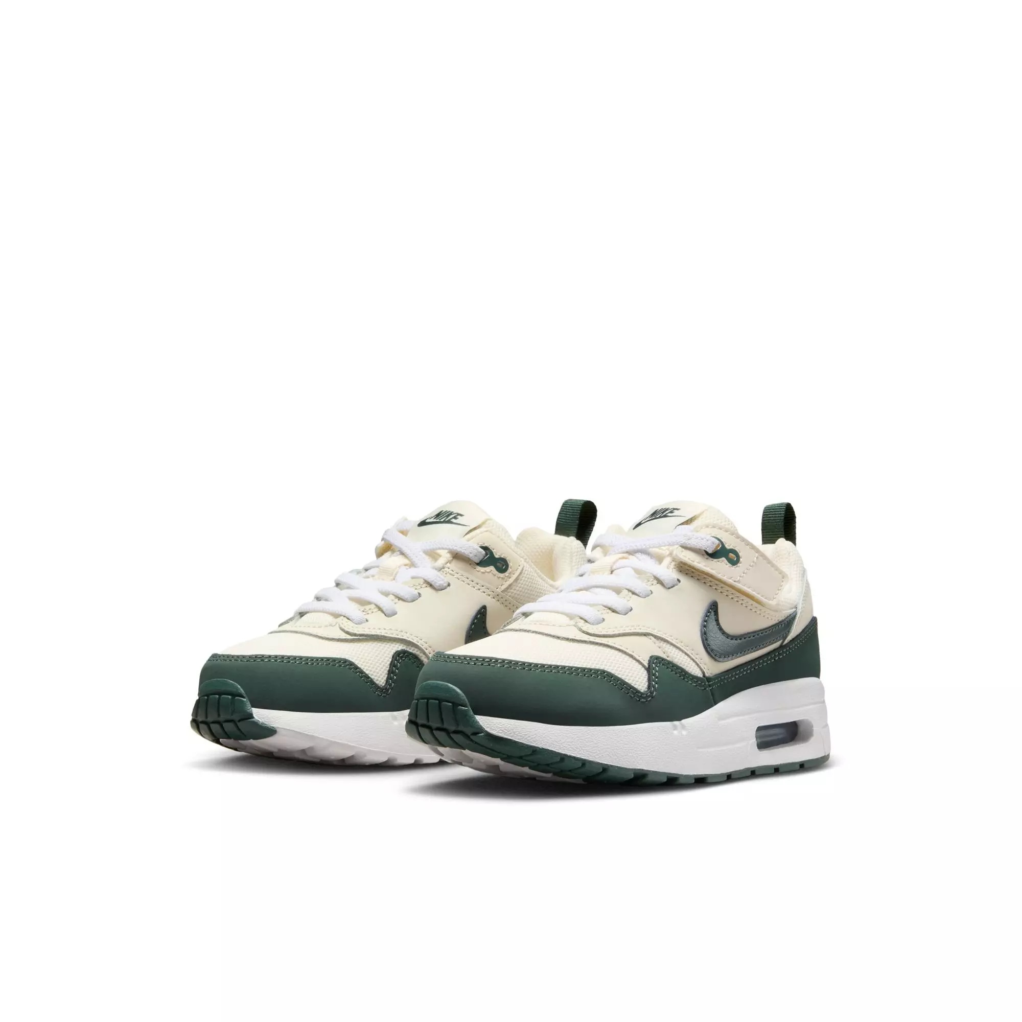Nike Air Max 1 EasyOn "Pale Ivory/Vintage Green/White/Bicoastal" Toddler Boys' Shoe - GREEN/TAN