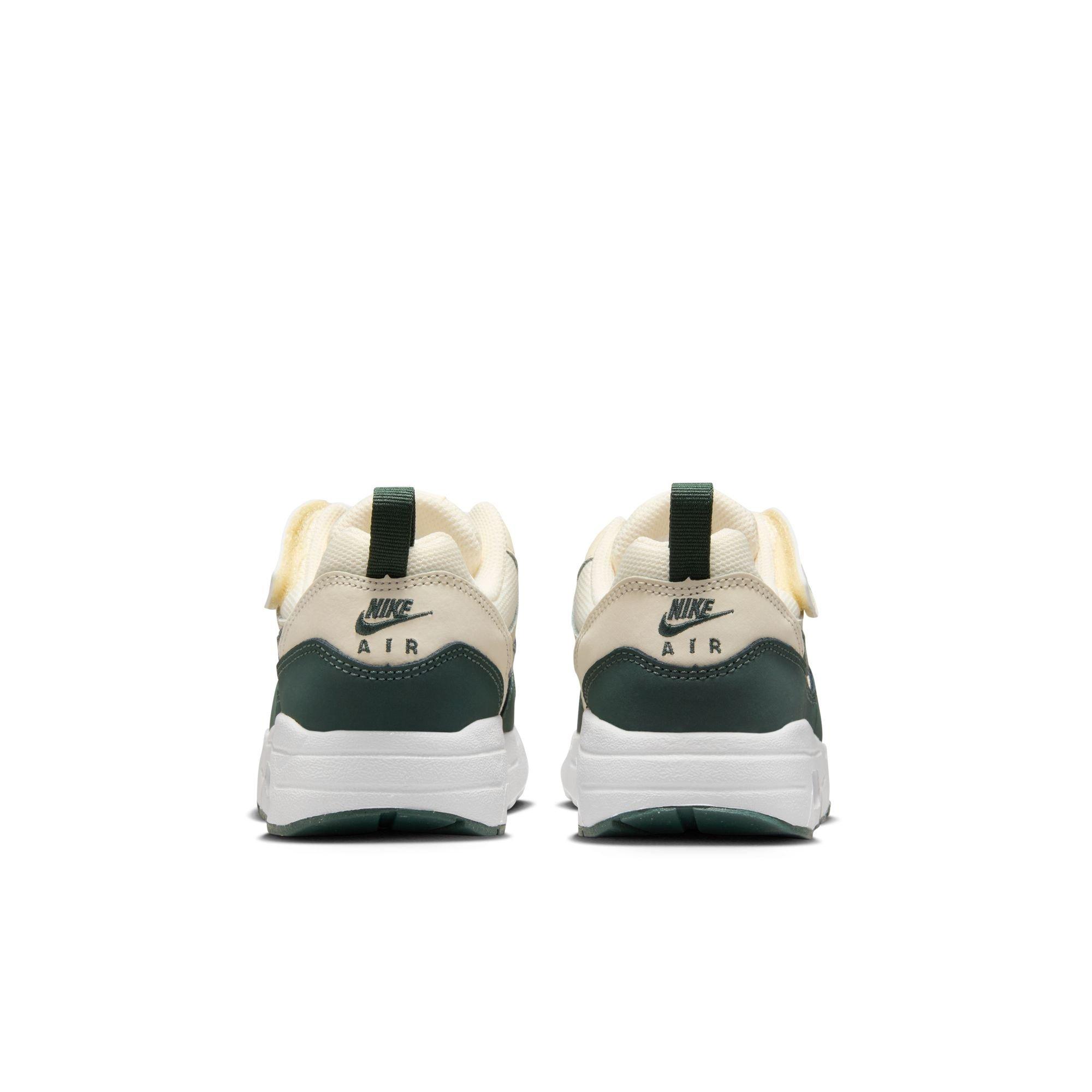 Nike Air Max 1 EasyOn Toddler Boys' "Pale Ivory/Vintage Green/White/Bicoastal" Shoe