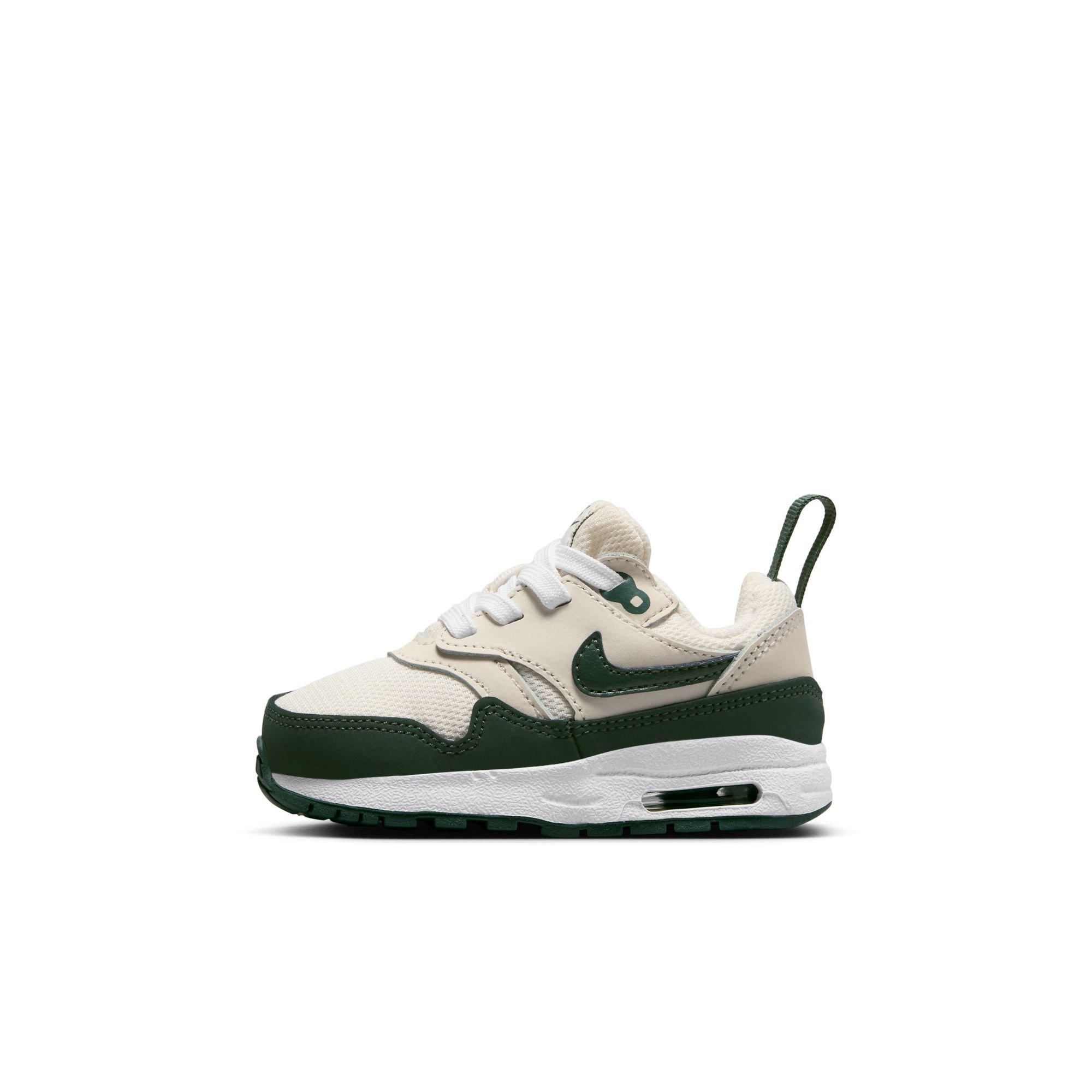 Nike Air Max 1 EasyOn Toddler Boys' "Pale Ivory/Vintage Green/White/Bicoastal" Shoe
