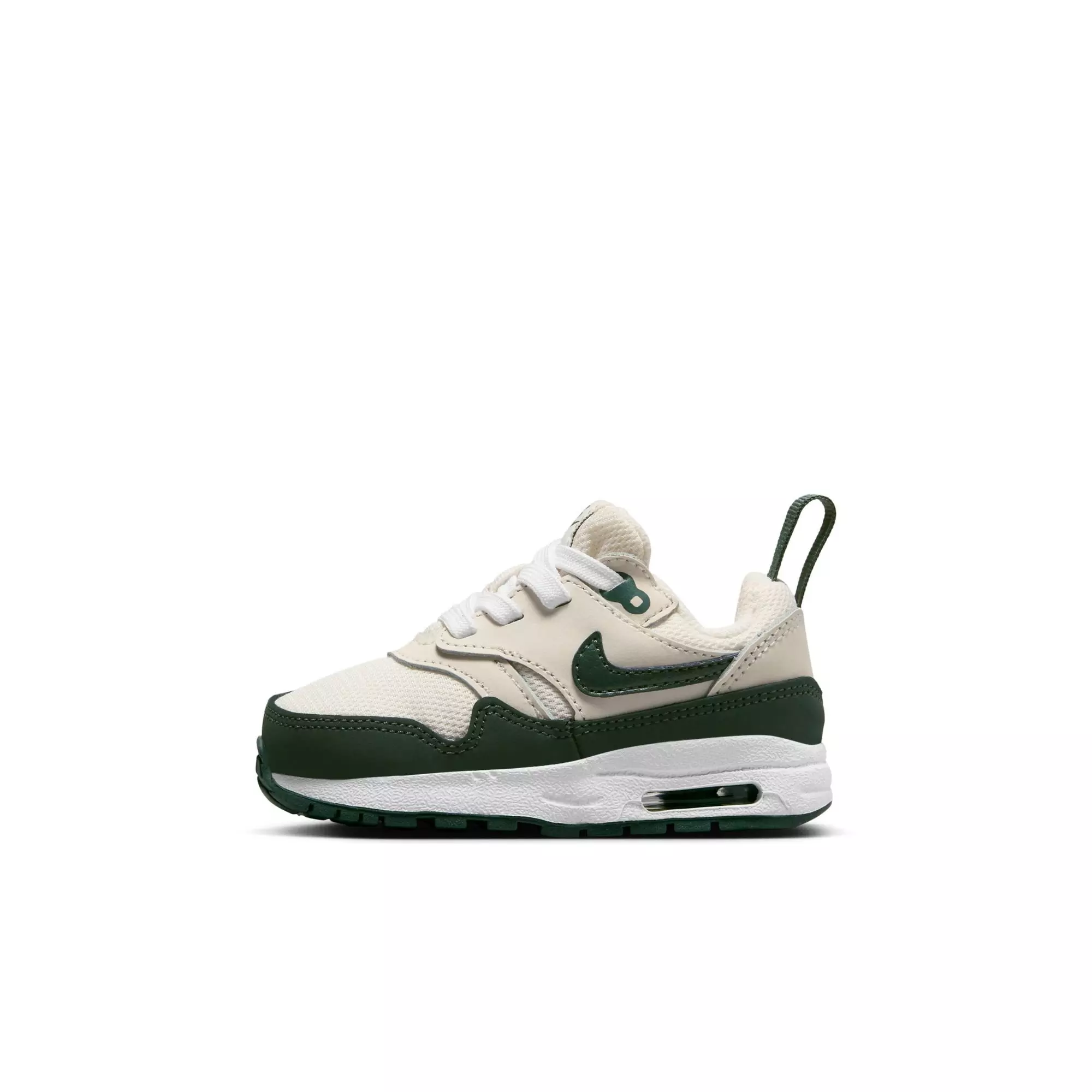 Nike Air Max 1 EasyOn "Pale Ivory/Vintage Green/White/Bicoastal" Toddler Boys' Shoe - GREEN/TAN