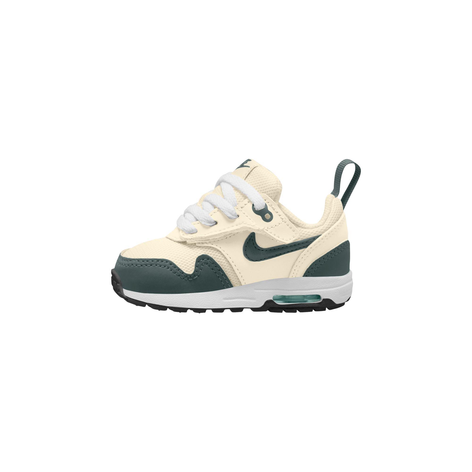 Nike Air Max 1 EasyOn Toddler Boys' "Pale Ivory/Vintage Green/White/Bicoastal" Shoe