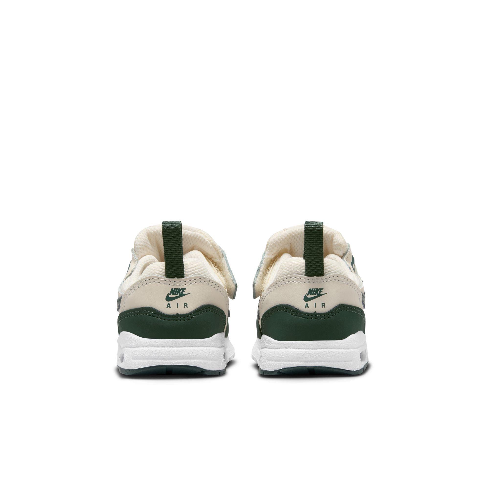 Nike Air Max 1 EasyOn Toddler Boys' "Pale Ivory/Vintage Green/White/Bicoastal" Shoe