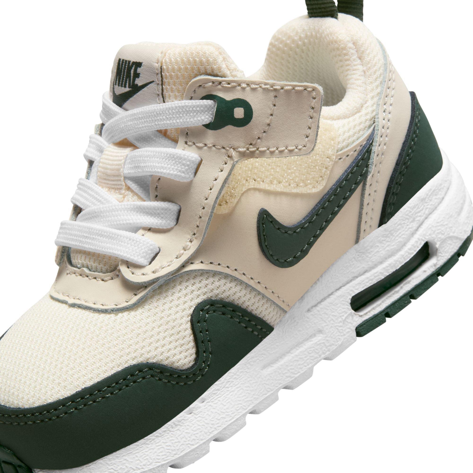 Nike Air Max 1 EasyOn Toddler Boys' "Pale Ivory/Vintage Green/White/Bicoastal" Shoe