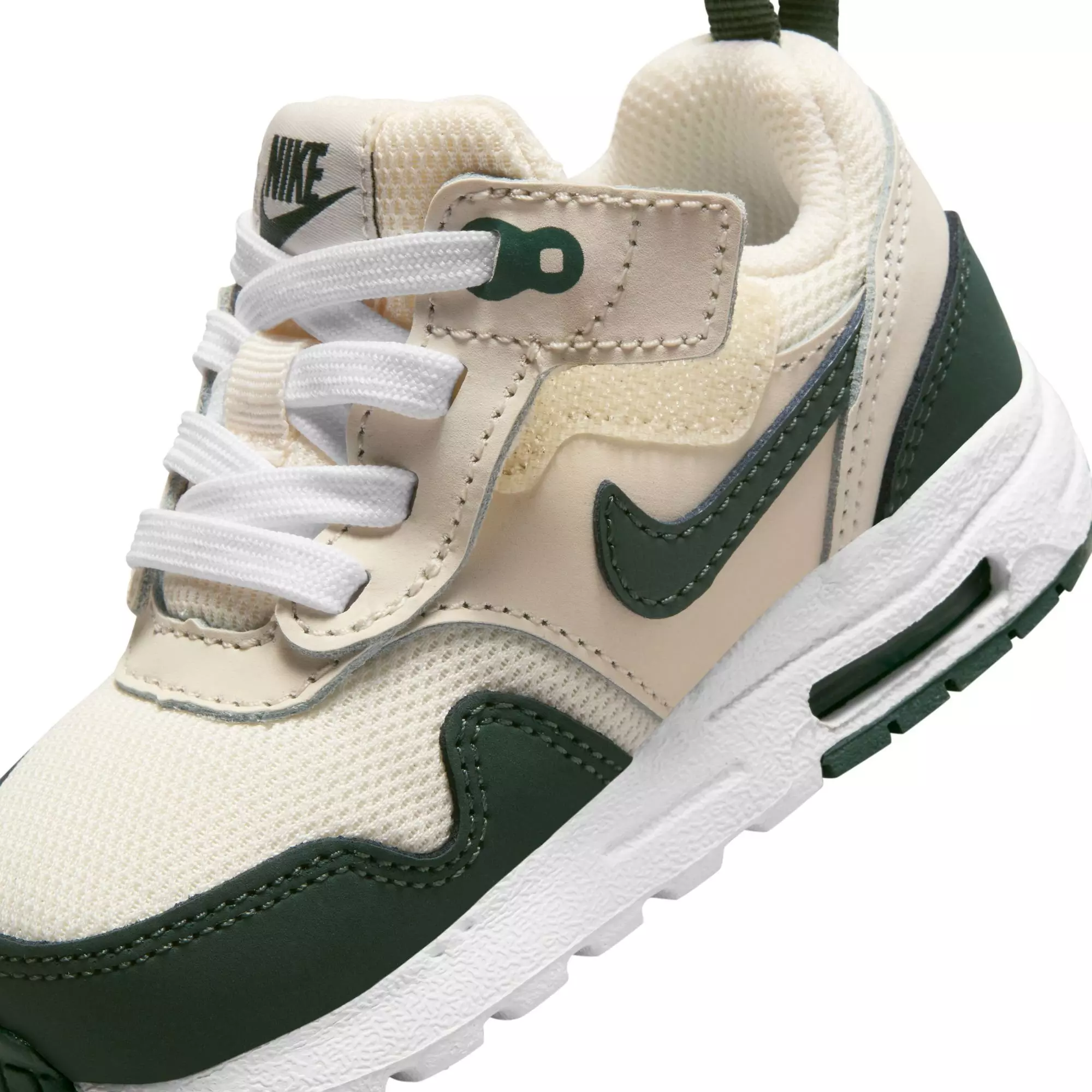 Nike Air Max 1 EasyOn "Pale Ivory/Vintage Green/White/Bicoastal" Toddler Boys' Shoe - GREEN/TAN