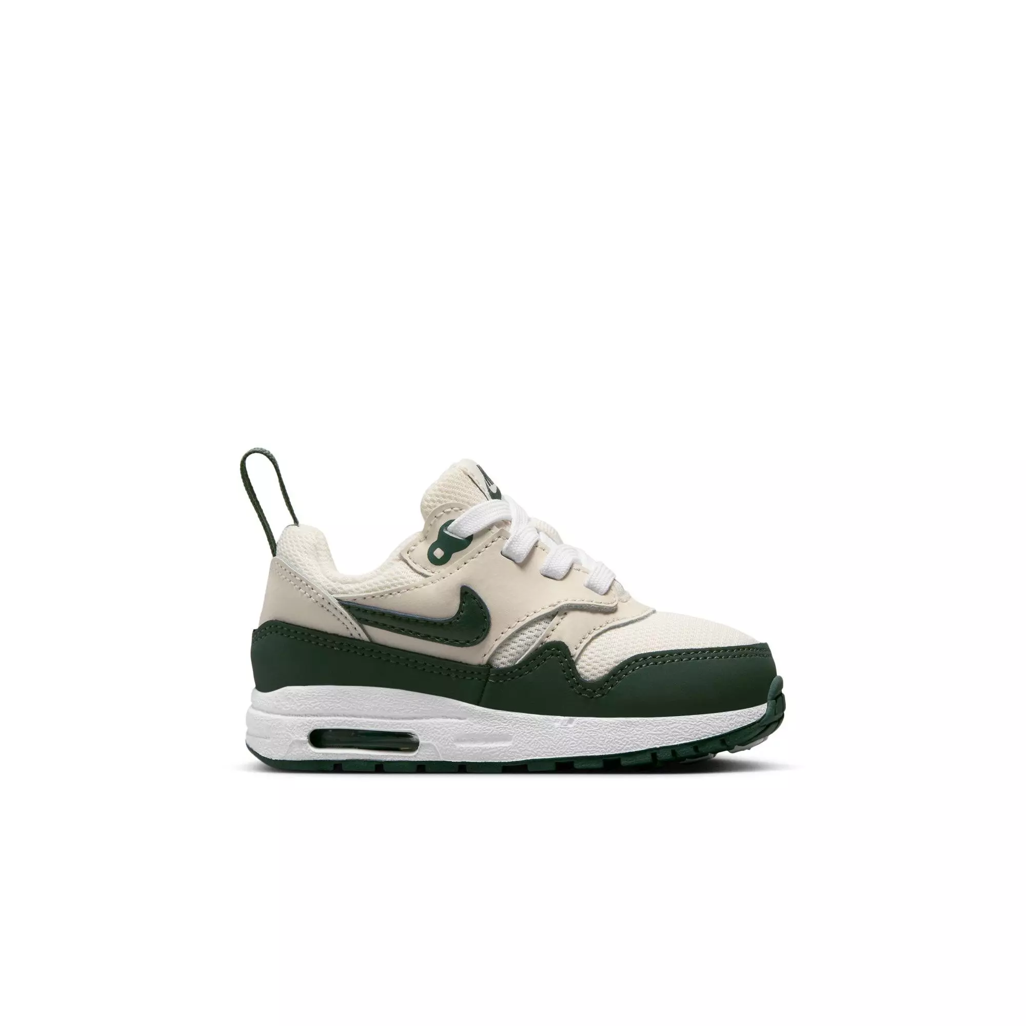 Nike Air Max 1 EasyOn "Pale Ivory/Vintage Green/White/Bicoastal" Toddler Boys' Shoe - GREEN/TAN