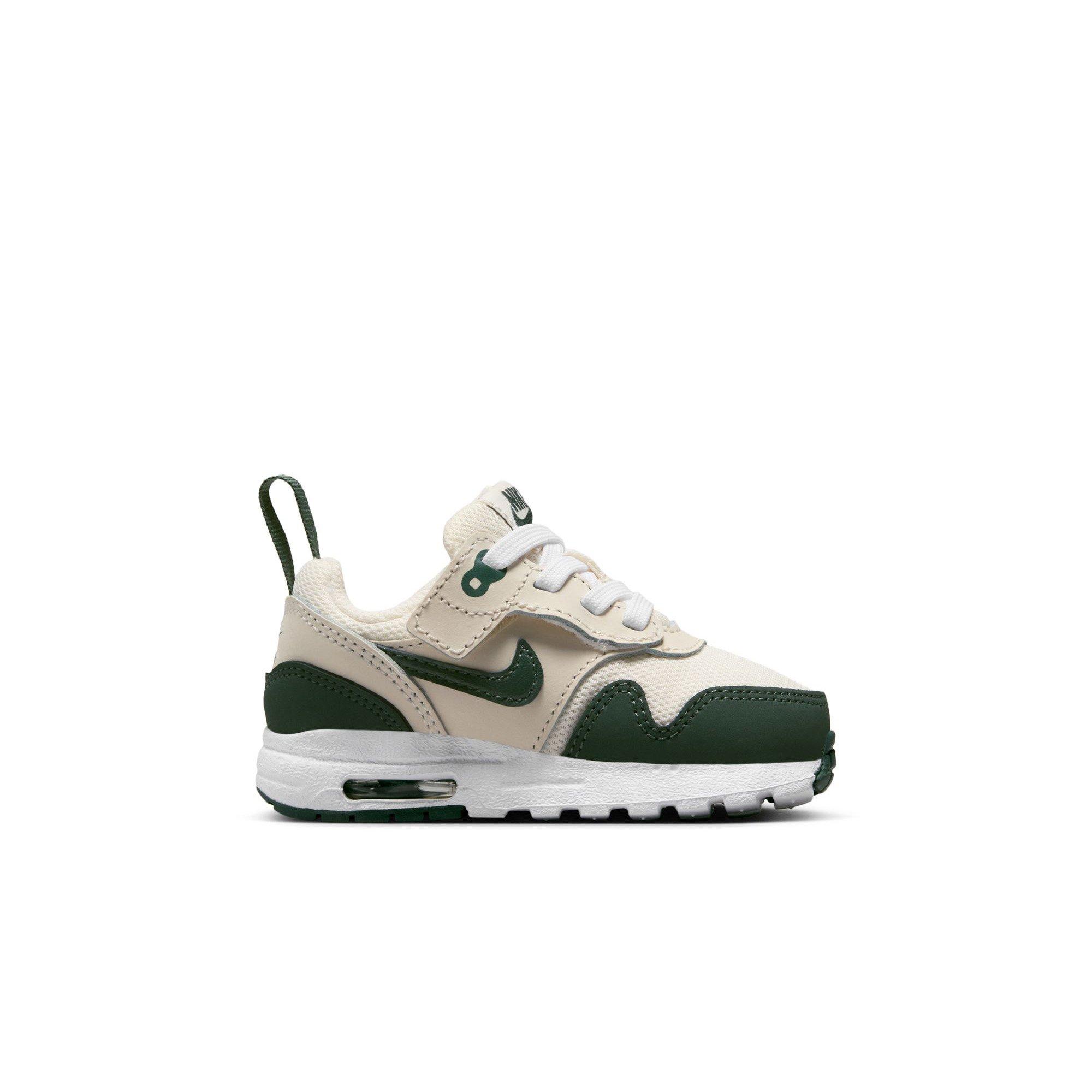 Nike Air Max 1 EasyOn Toddler Boys' "Pale Ivory/Vintage Green/White/Bicoastal" Shoe