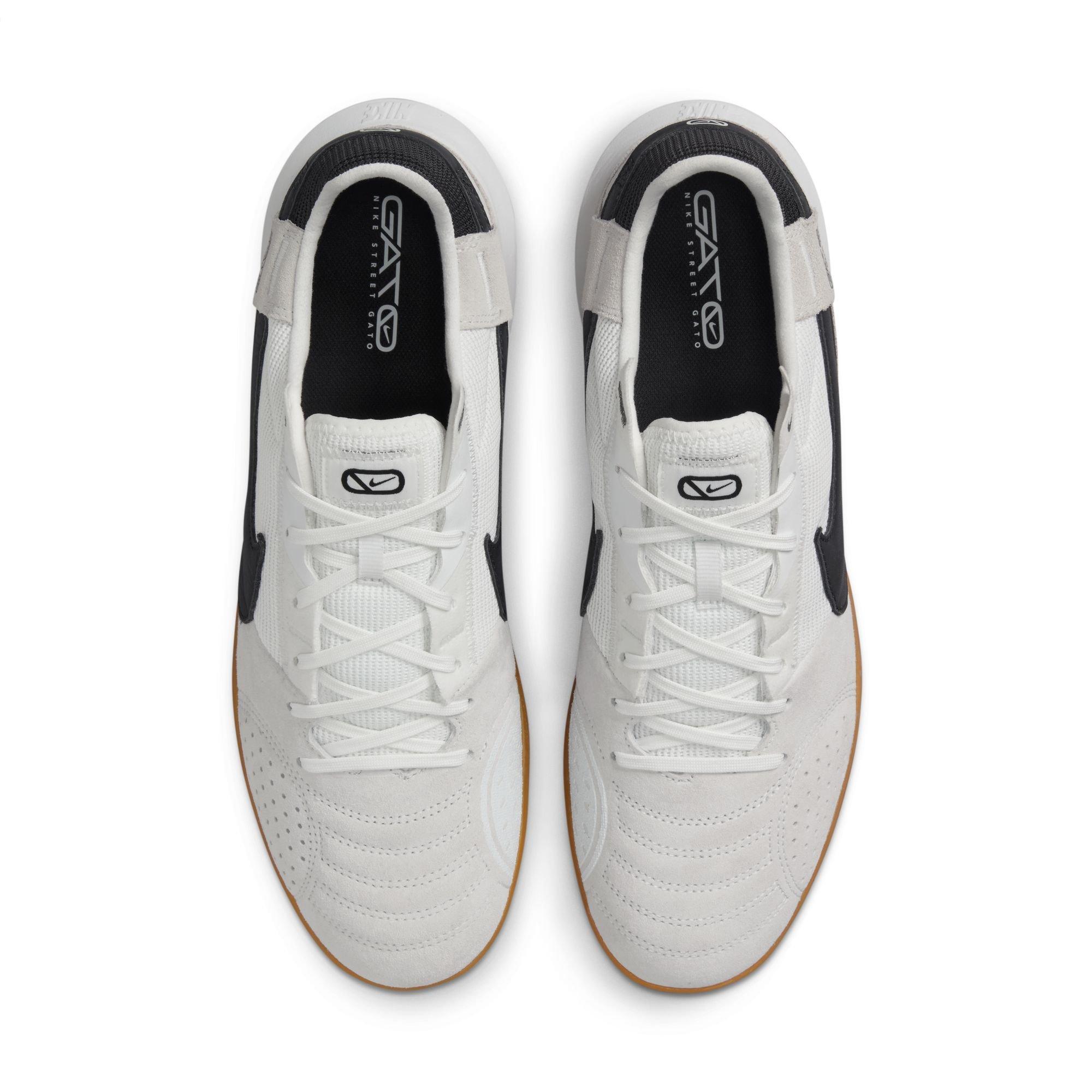 Nike Streetgato Low Top "Summit White/Night Forest" Men's Soccer Shoe - WHITE/BLACK Thumbnail View 6