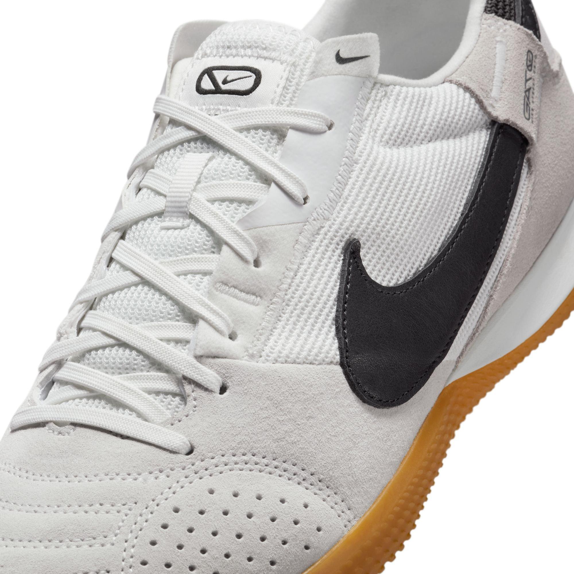 Nike Streetgato Low Top "Summit White/Night Forest" Men's Soccer Shoe - WHITE/BLACK Thumbnail View 9