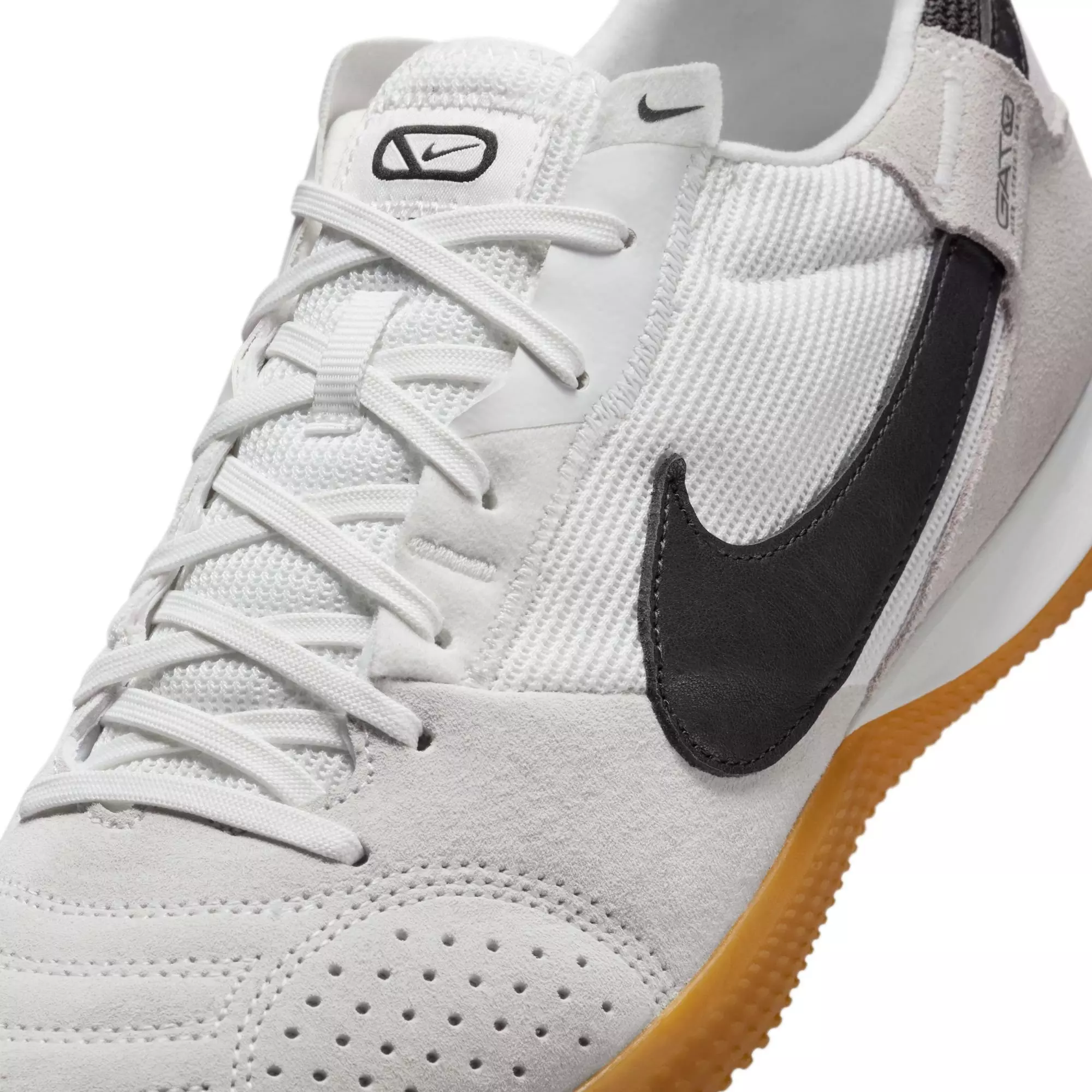 Nike Streetgato Low Top "Summit White/Night Forest" Men's Soccer Shoe - WHITE/BLACK