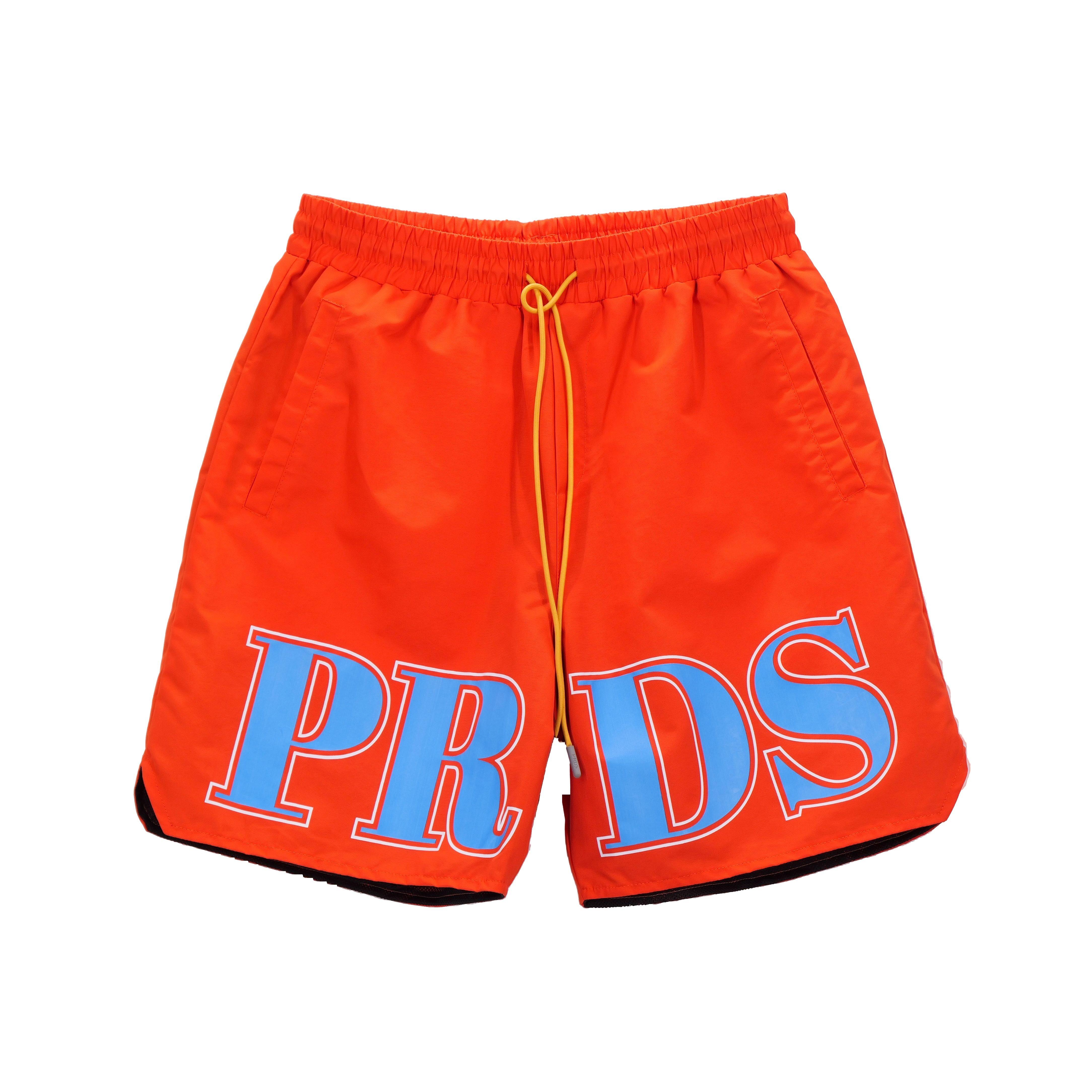 Paradise Lost Men's Varsity Nylon Shorts - Amber - ORANGE