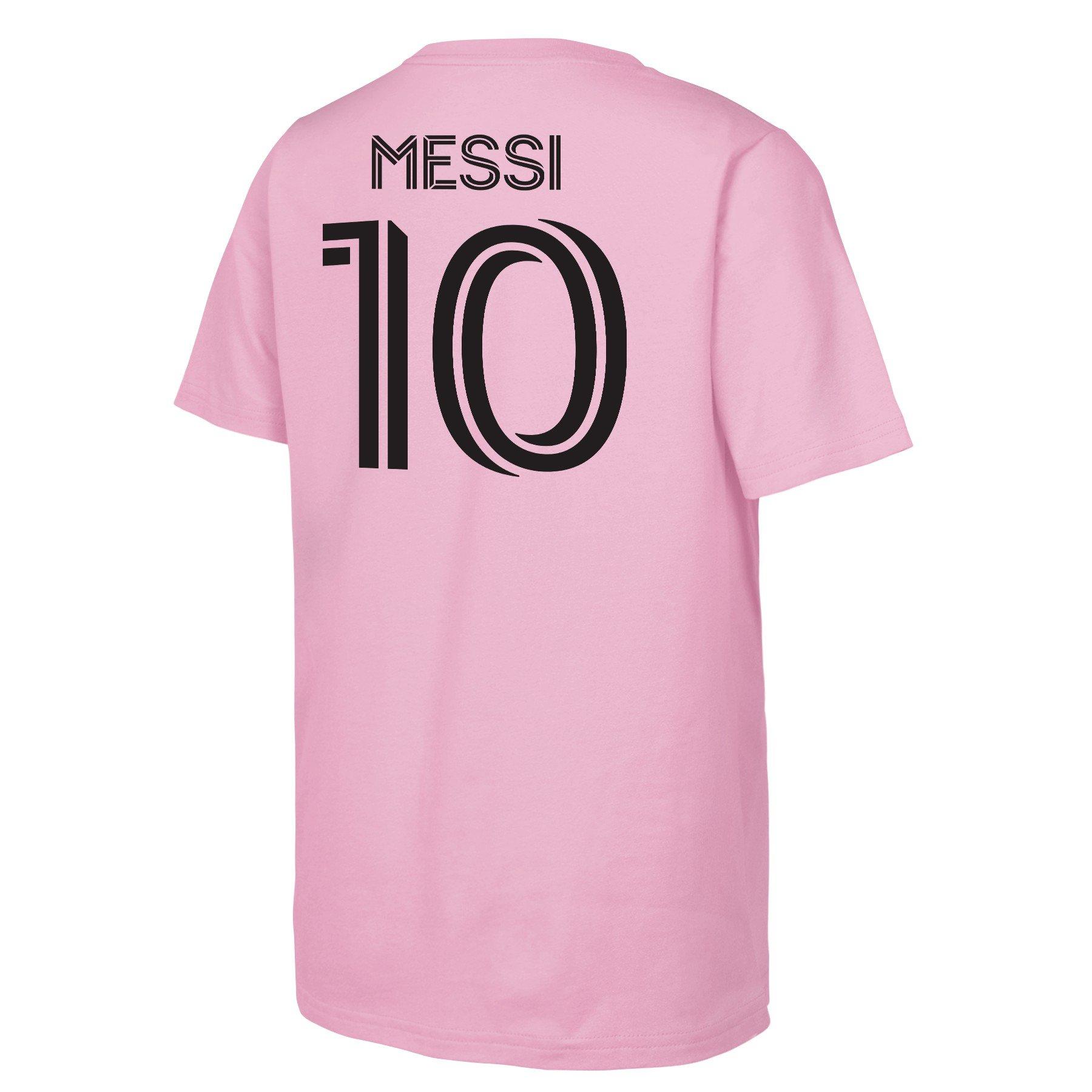 Gen Youth Messi Inter Miami CF '24 MLS Short Sleeve Top-Pink
