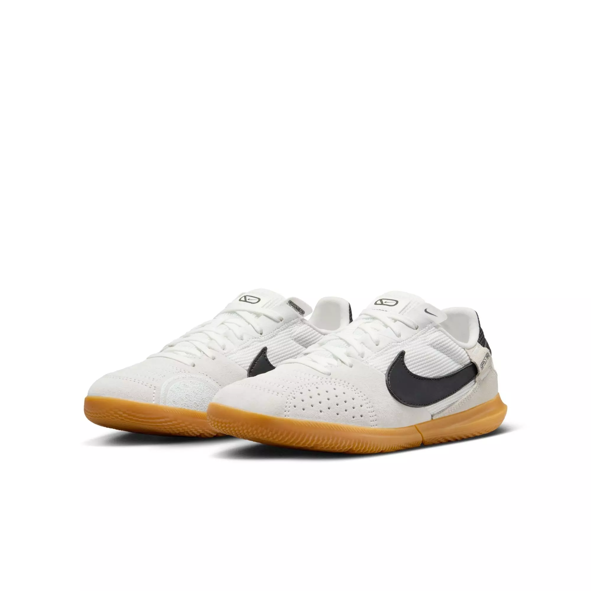 Nike Jr. Streetgato "Summit White/Night Forest" Grade School Boys' Soccer Shoe - WHITE/BLACK