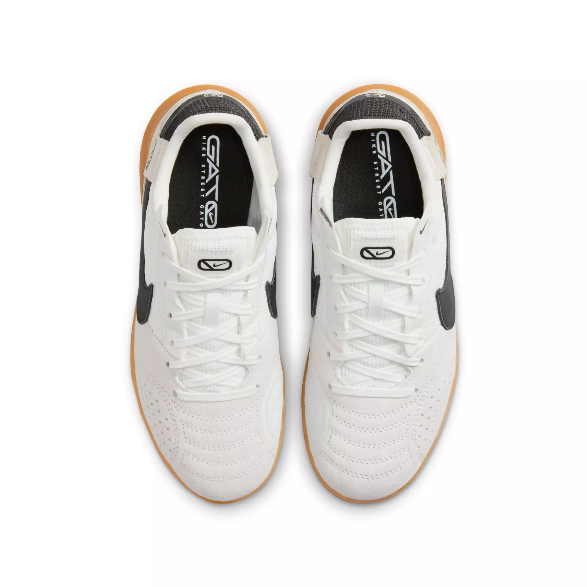 Nike Jr. Streetgato "Summit White/Night Forest" Grade School Boys' Soccer Shoe - WHITE/BLACK