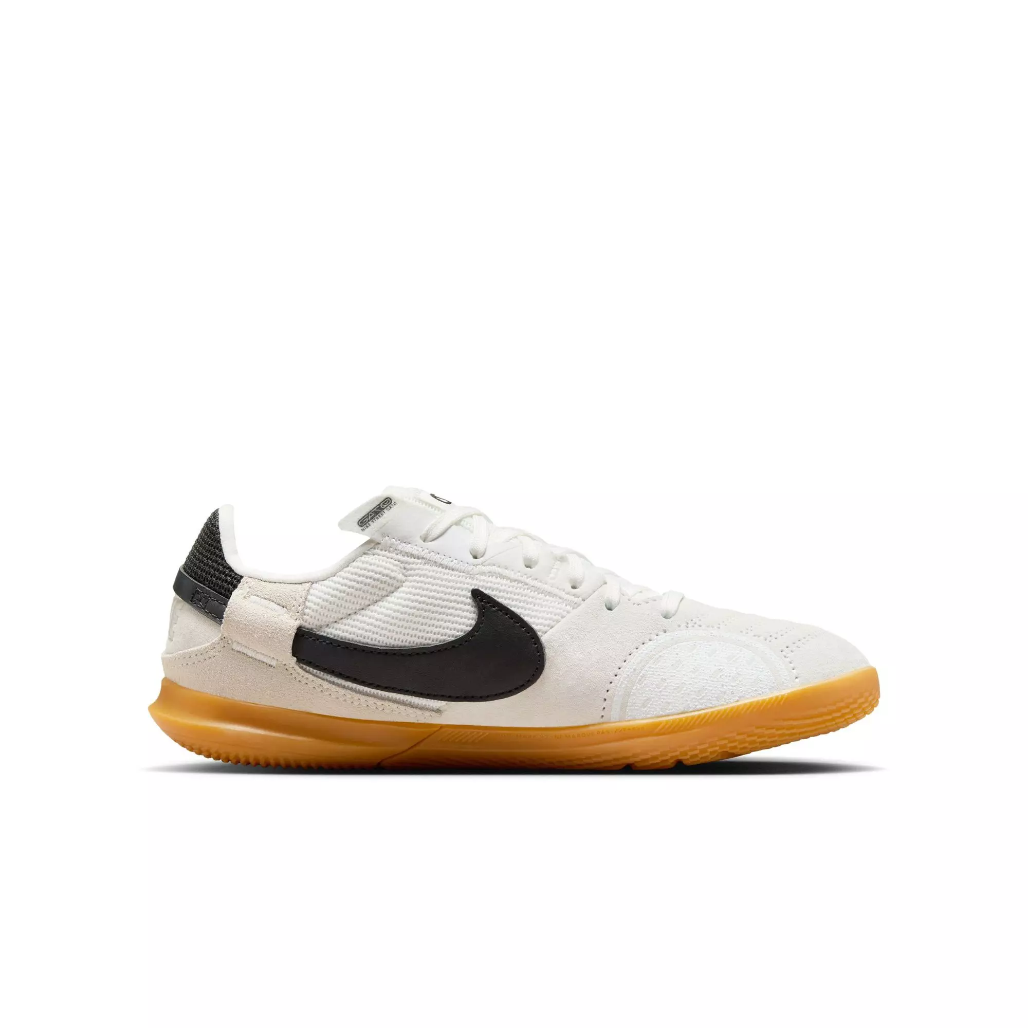 Nike Jr. Streetgato "Summit White/Night Forest" Grade School Boys' Soccer Shoe - WHITE/BLACK