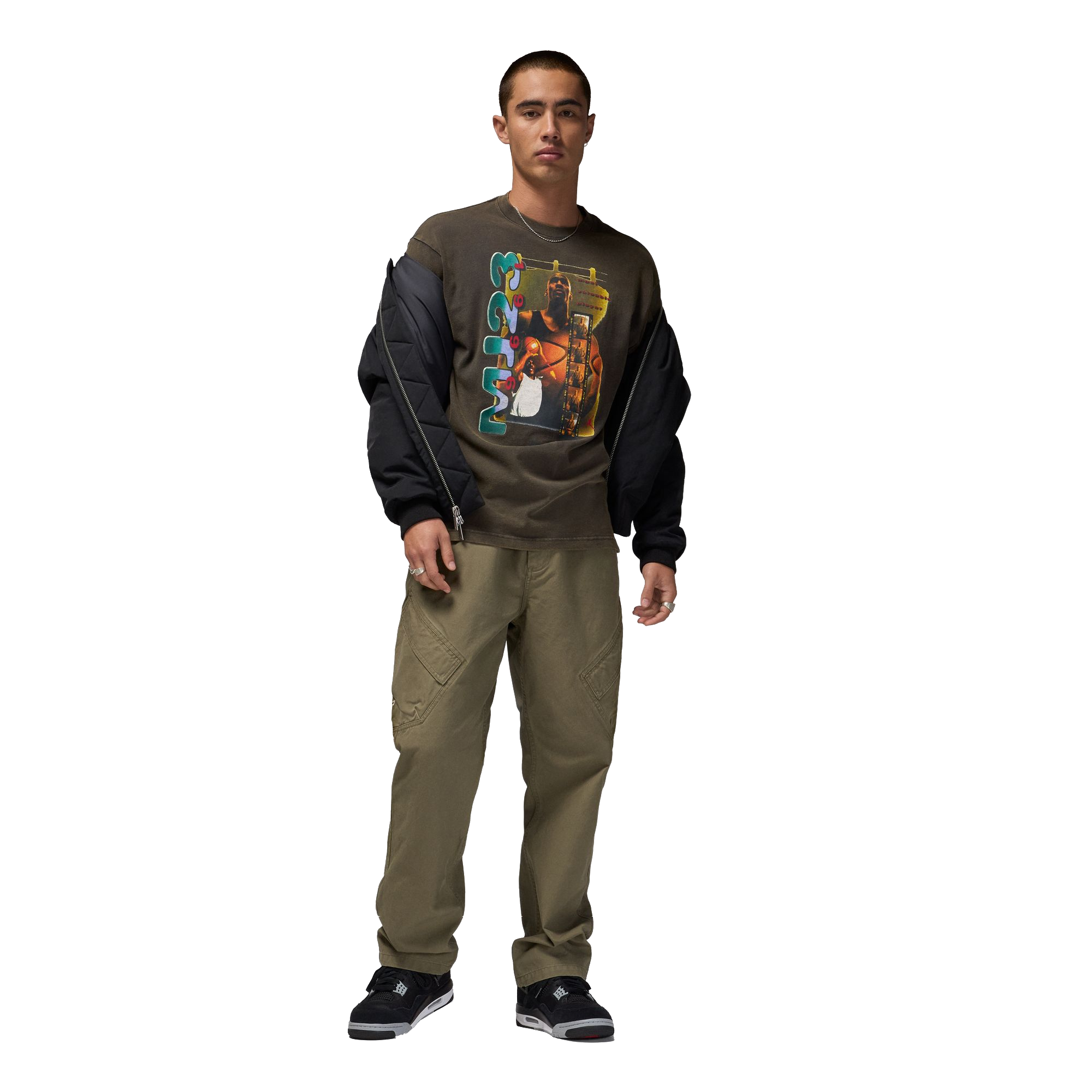 Jordan Men's SST Washed Tee - BLACK Thumbnail View 6