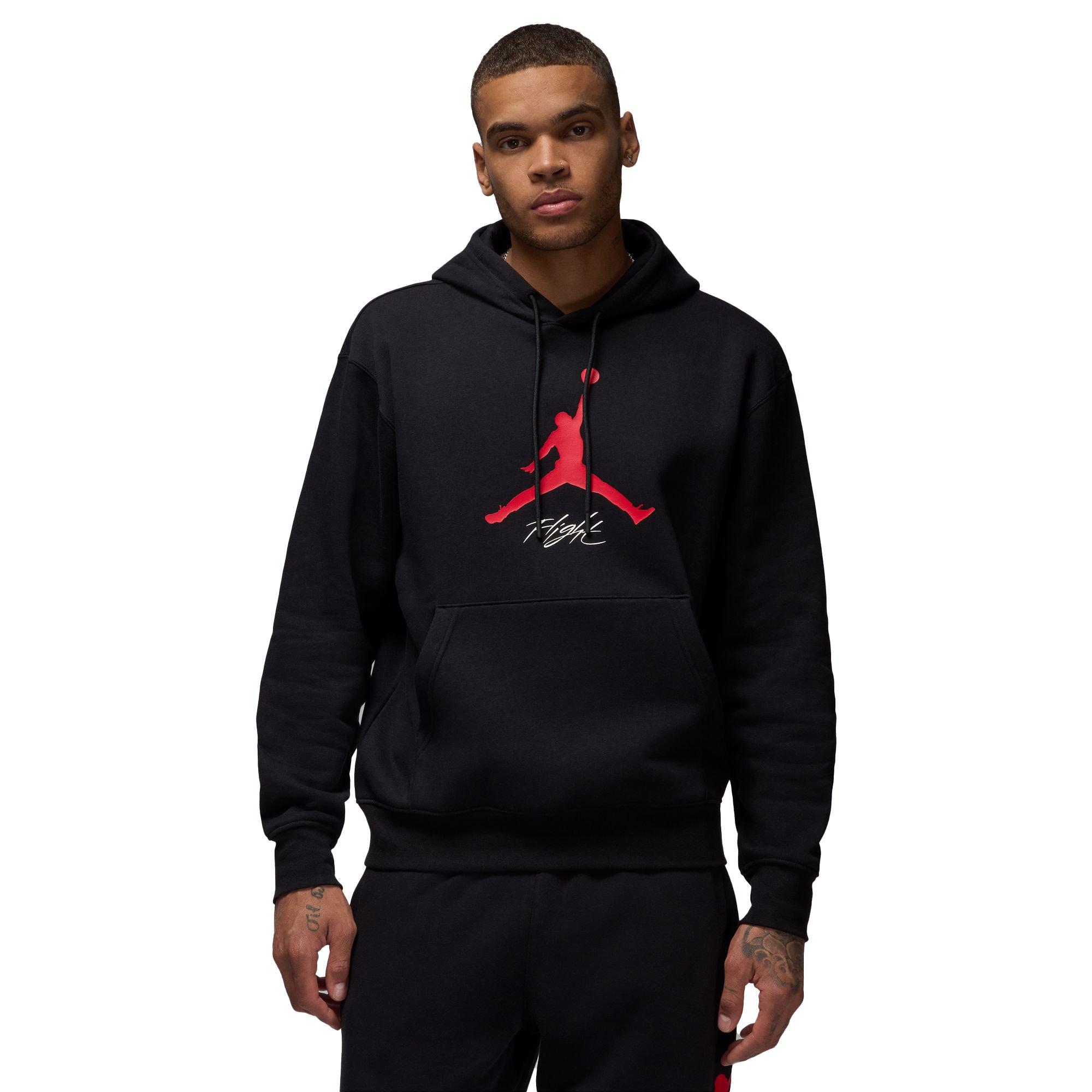 Jordan Men's Essentials Fleece Pullover Hoodie-Black - BLACK Thumbnail View 1