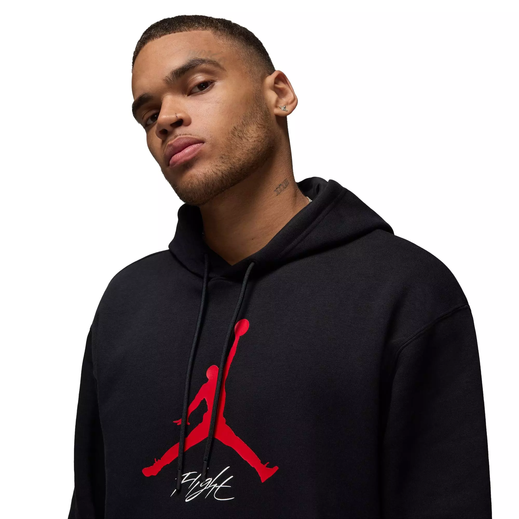 Jordan Men's Essentials Fleece Pullover Hoodie-Black - BLACK